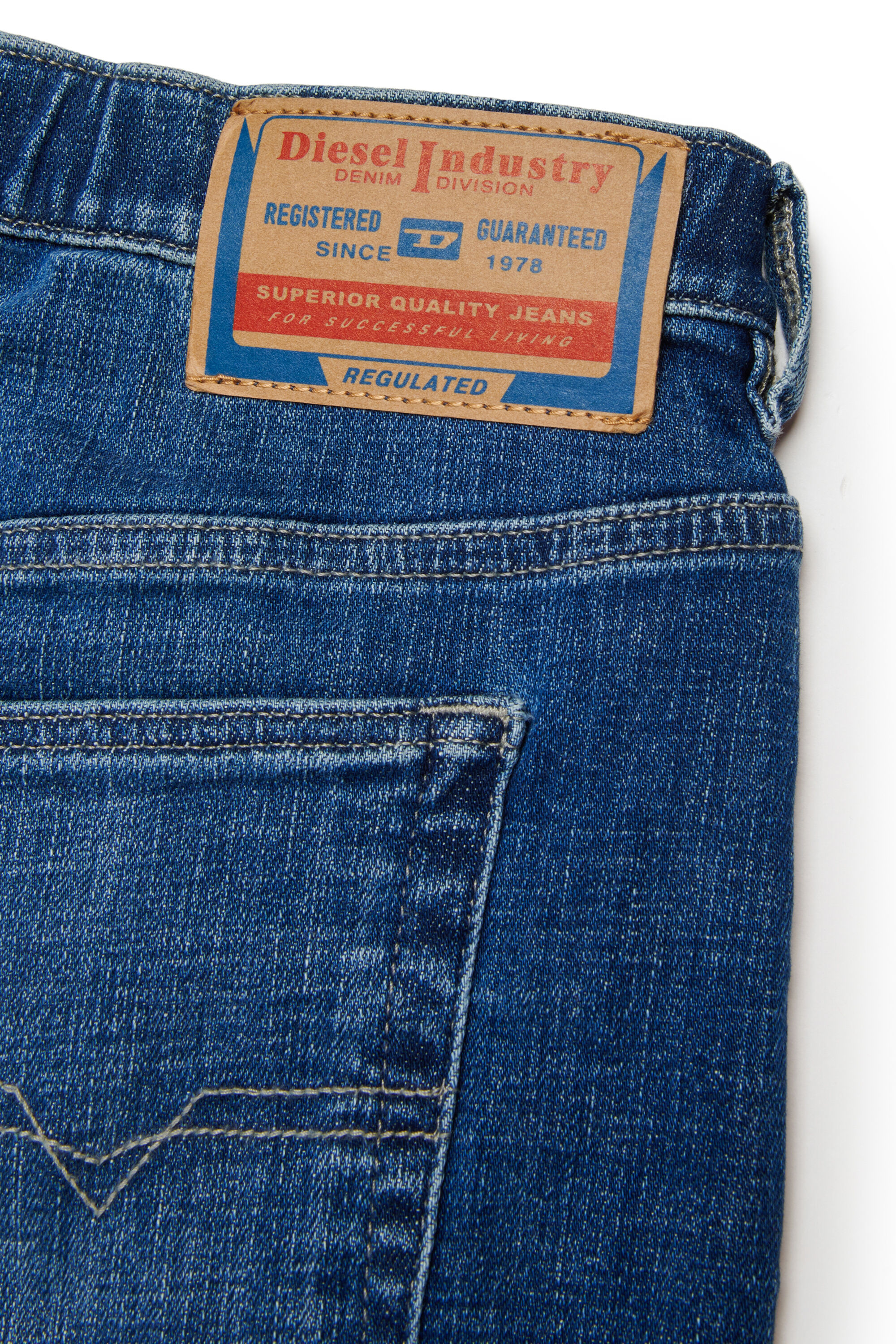 Diesel - PROXI, Man's Shorts in stretch denim with whiskers in Medium blue - 4