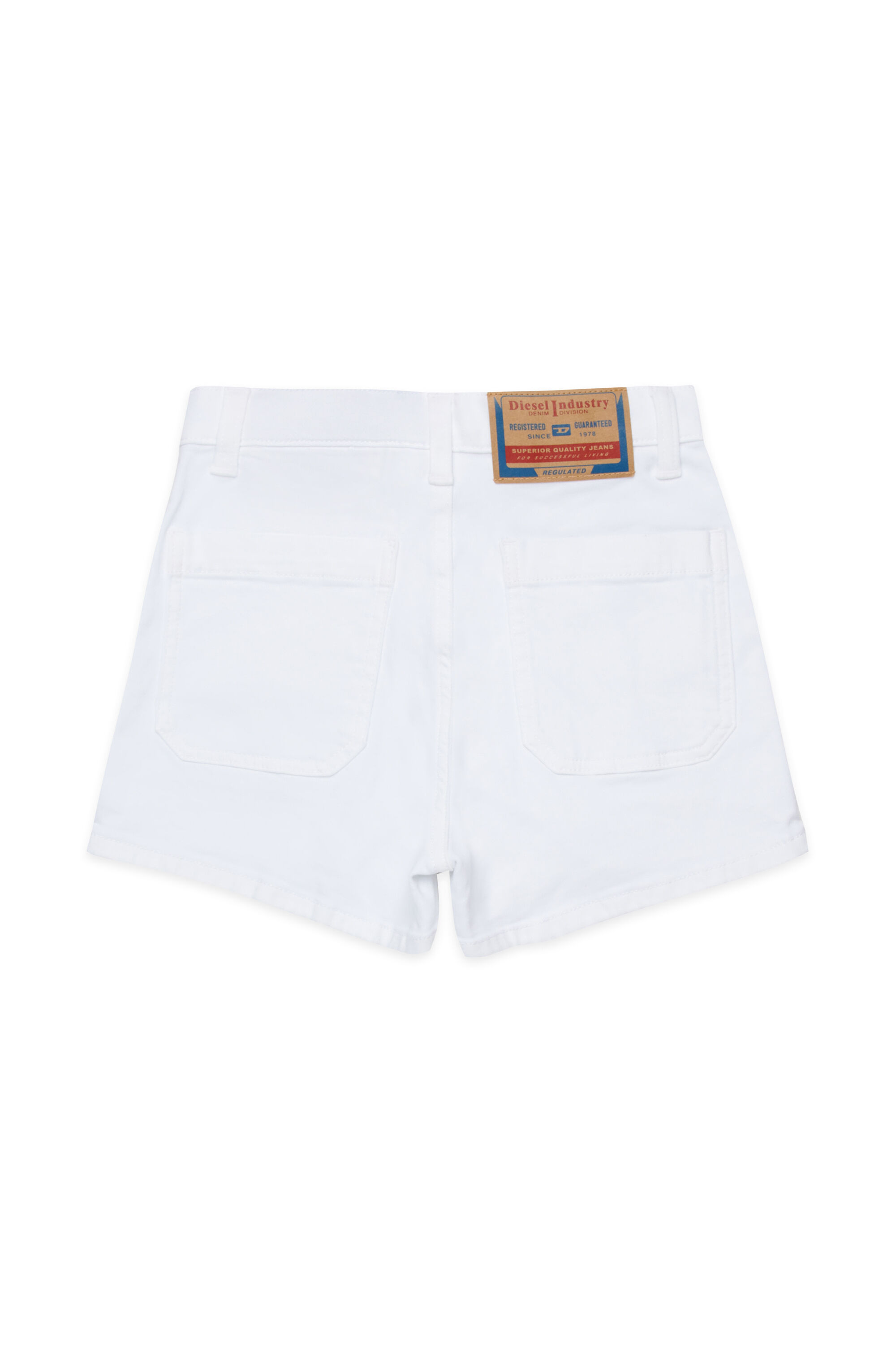 Diesel - PINTYX JJJ, Woman's JoggJeans shorts with patch pockets in White - 2