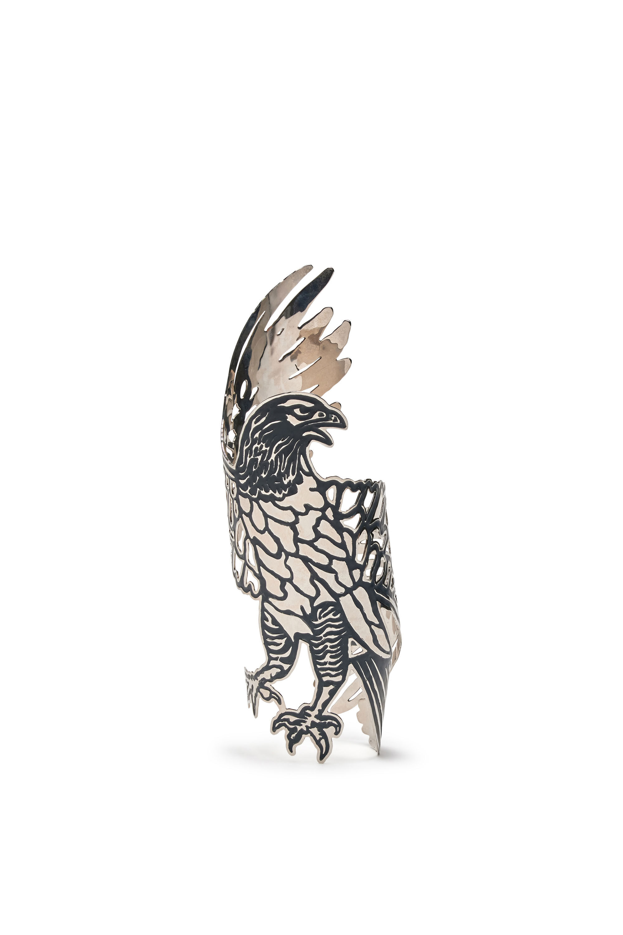 Diesel - EAGLE ARMBAND, Woman Eagle arm cuff in Silver - Image 1