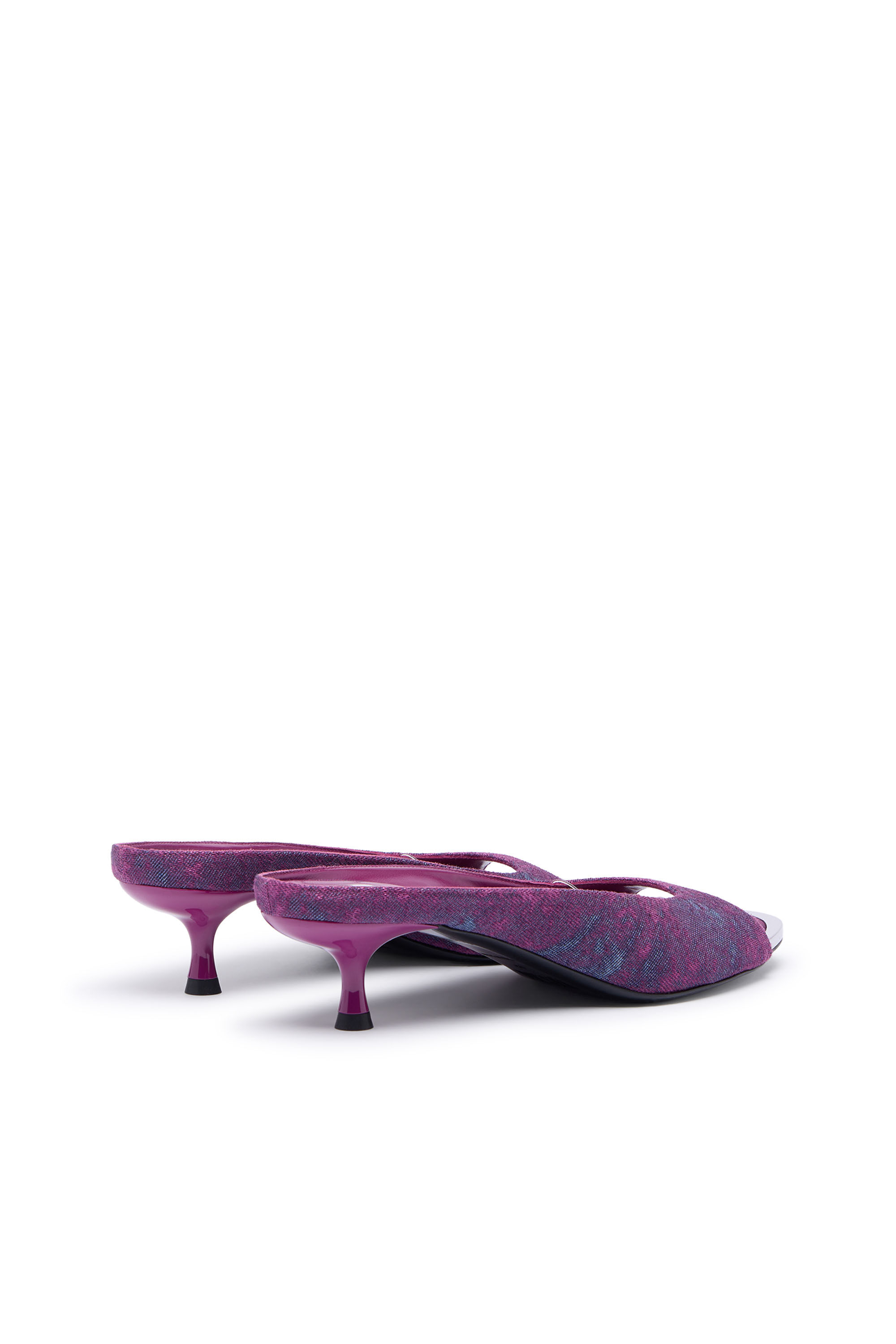 Diesel - D-DIAM'S-SA-40, Woman's D-Diam's-Low denim mule with floating Oval D in Violet - 3