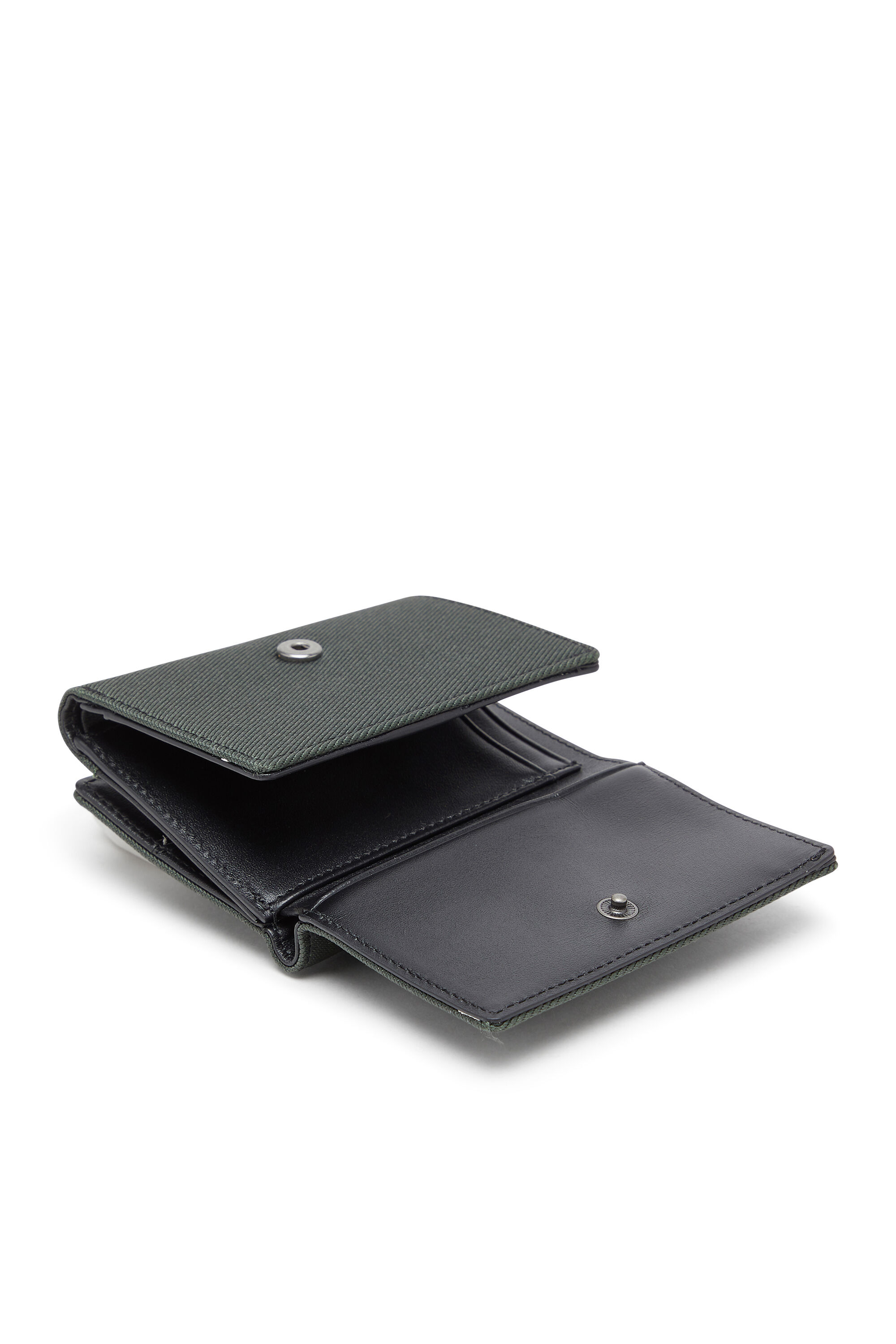Diesel - D-PACK TRI FOLD COIN 3D, Man's Coin case with embossed patch in Green - 4