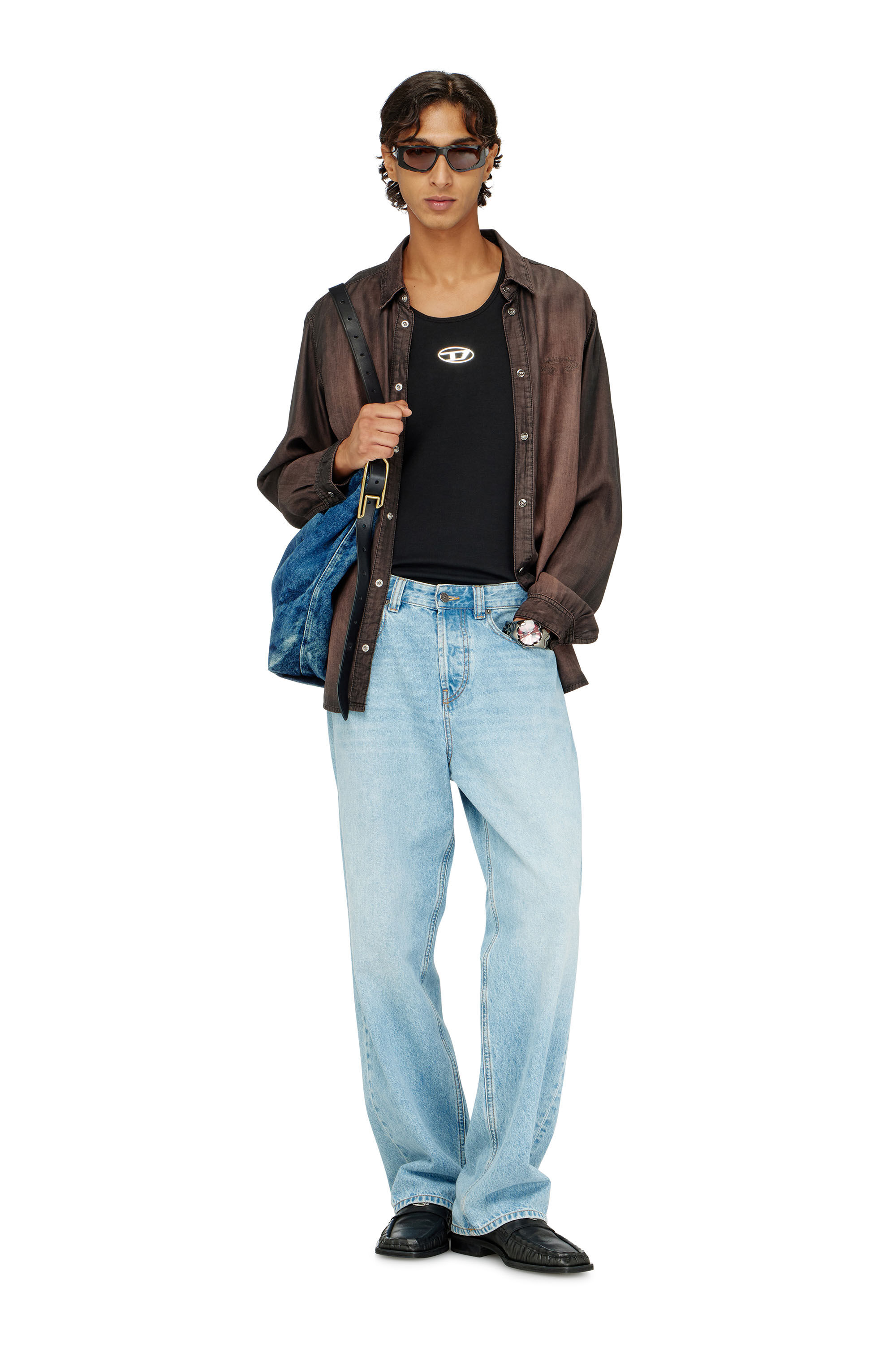Diesel - T-LIFTY-IOD, Man's Cotton tank top with logo in Black - 1
