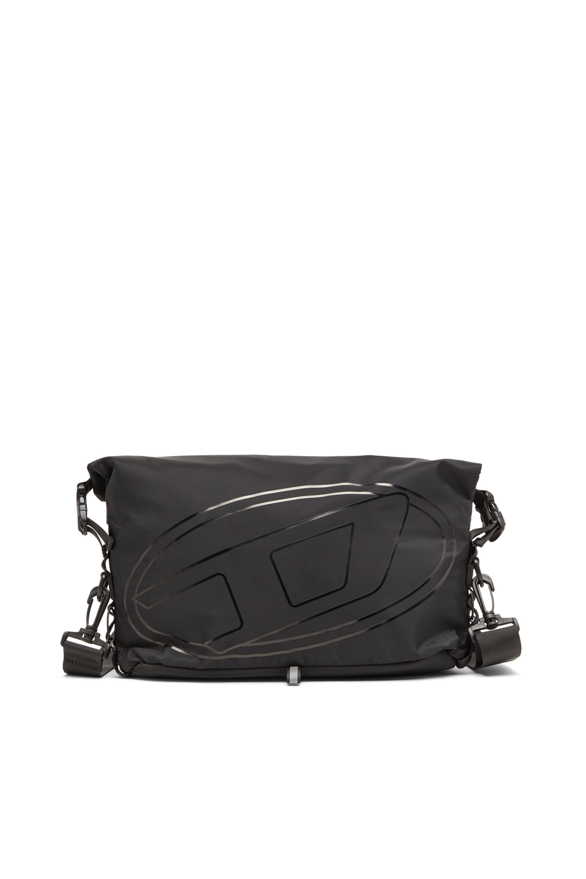 Diesel - DRAPE CROSSBODY, Man Drape-Nylon crossbody bag with Oval D print in Black - Image 1