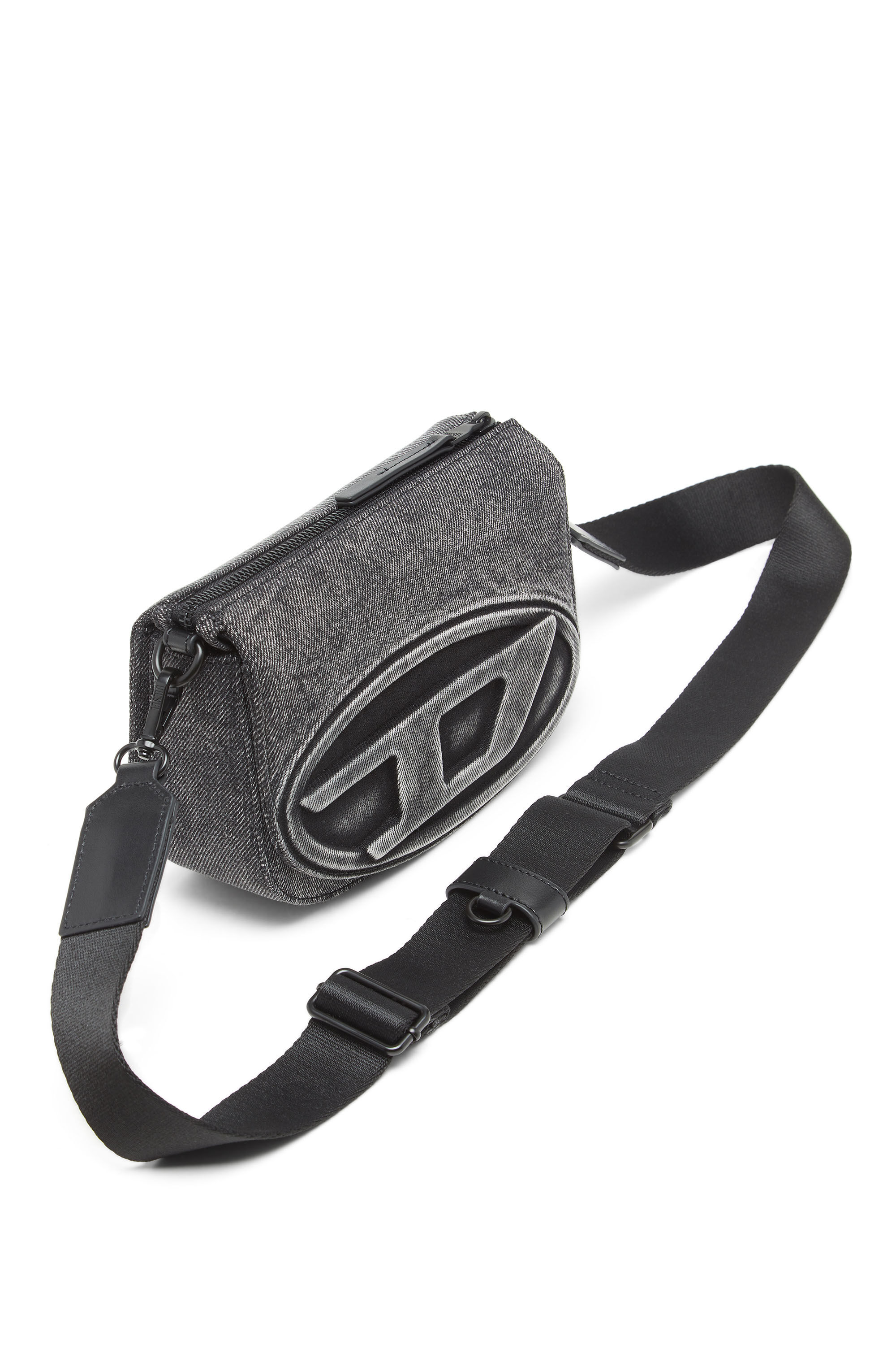 Diesel - 1DR CAMERA BAG, Unisex's 1DR-Camera bag in washed denim in Grey Jeans - 5