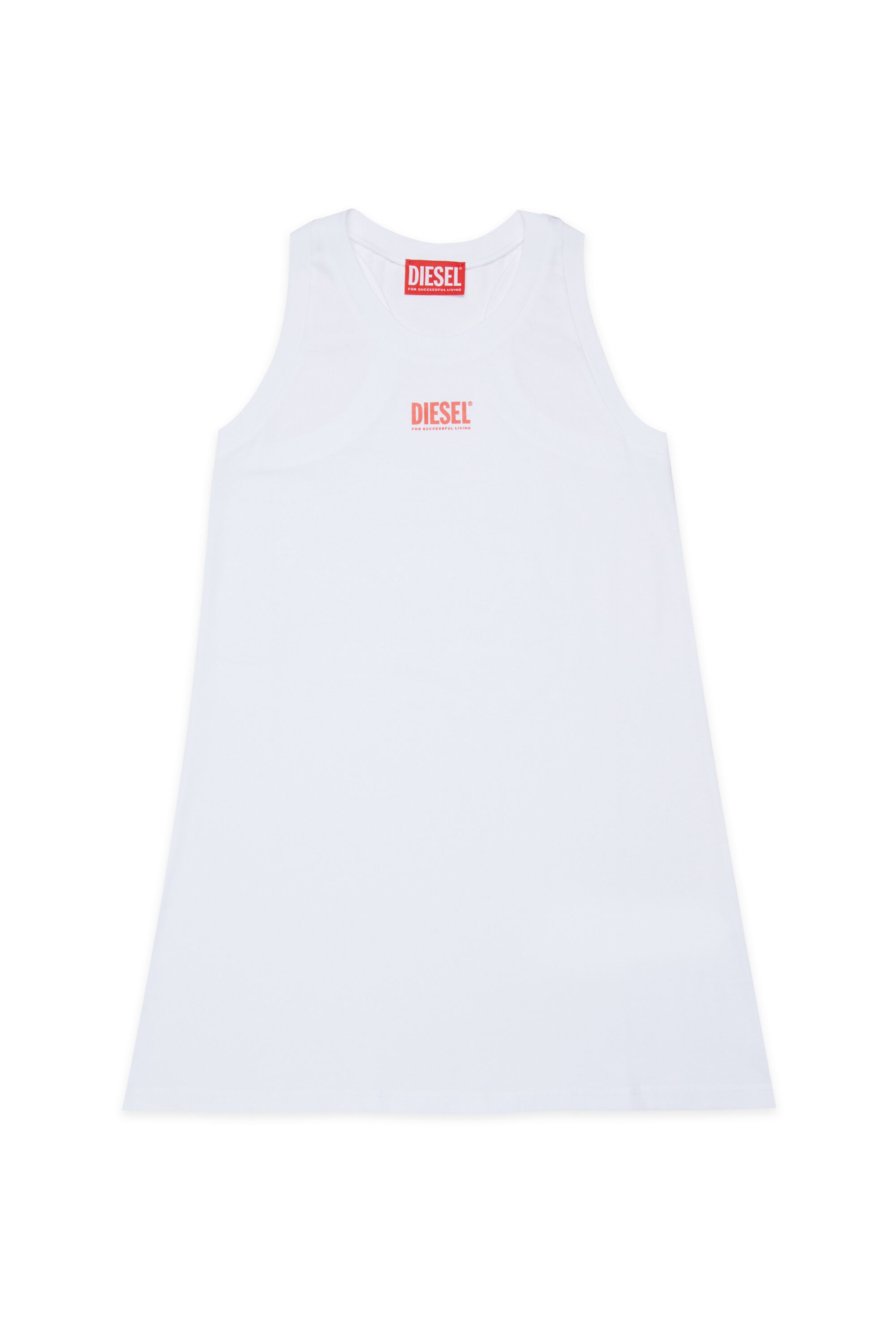 Diesel - MCUNDY, Woman's Beach dress with logo print in White - 1