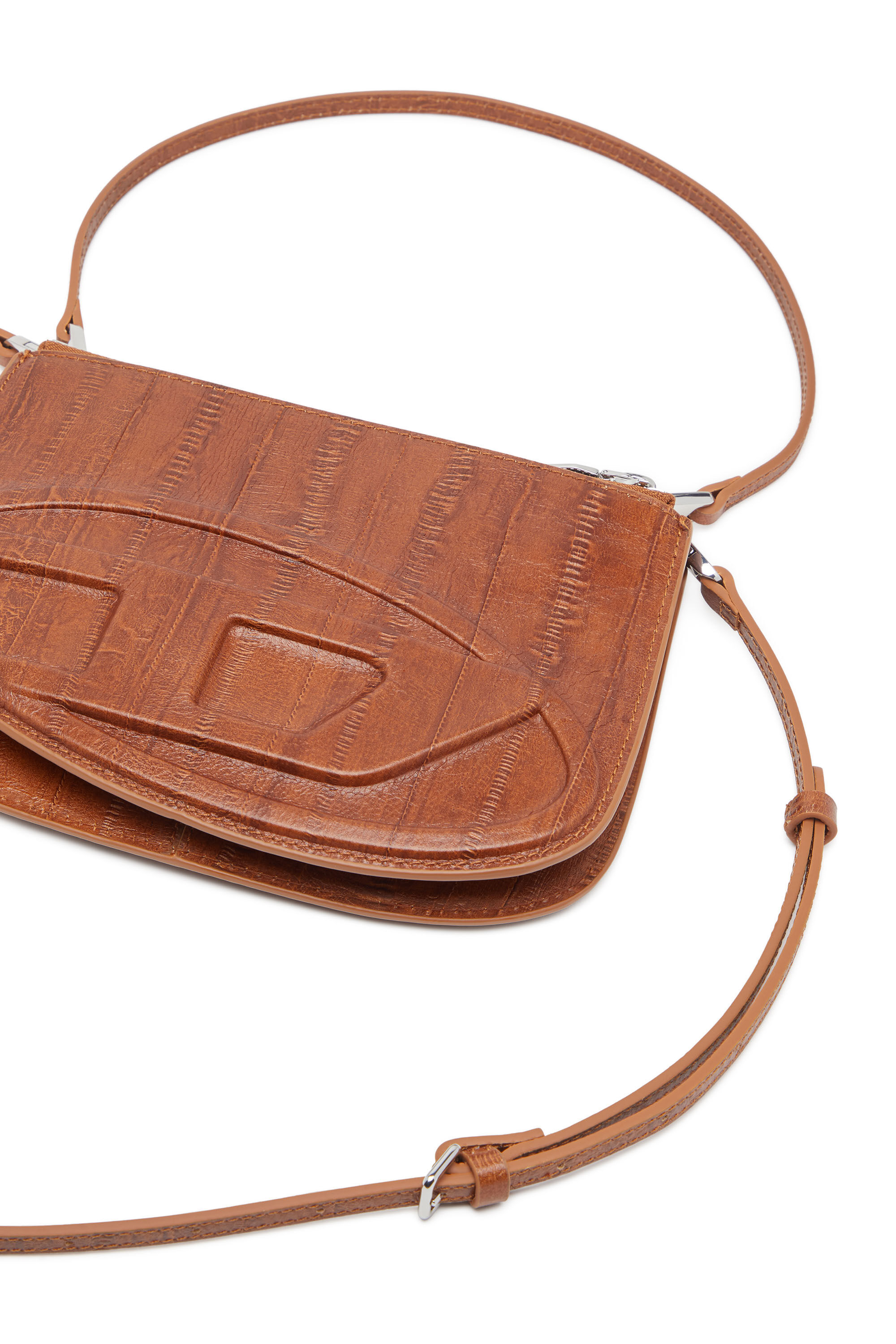 Diesel - 1DR TWIN, Woman's 1DR Twin-Double-pouch shoulder bag in printed leather in Brown - 2