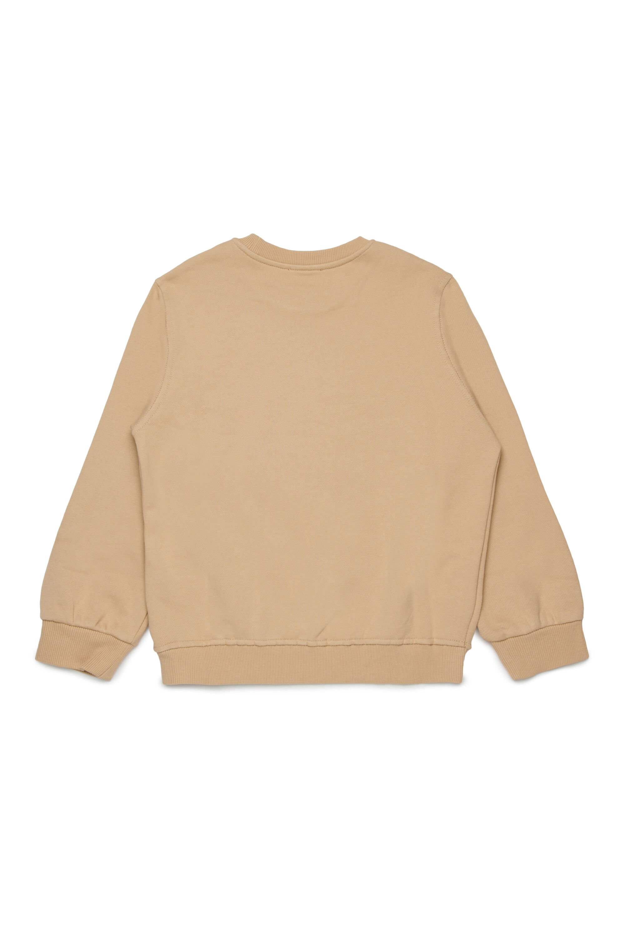 Diesel - SBONNIE OVER, Man's Cotton crewneck sweatshirt with Oval D logo in Light Brown - 2