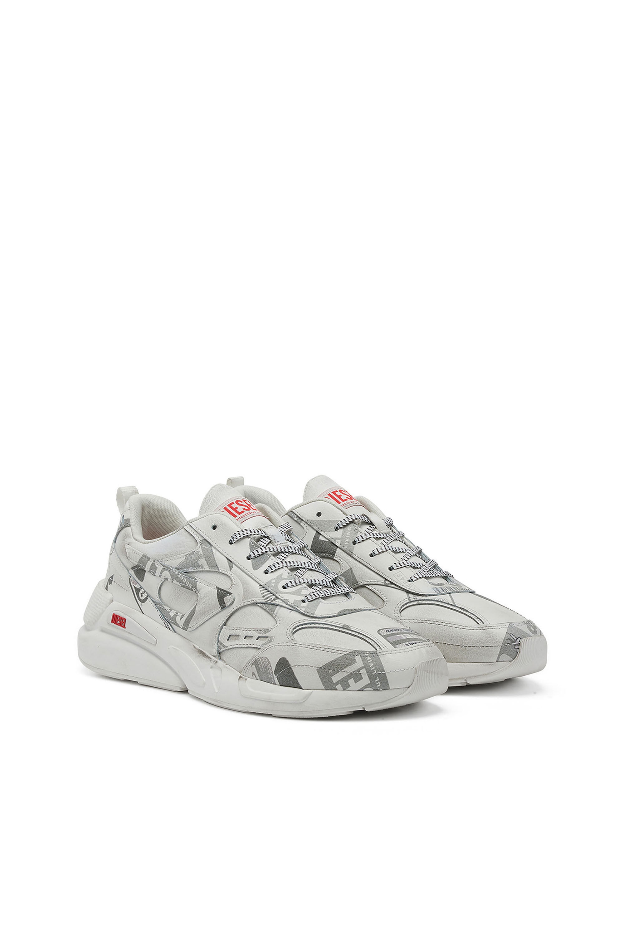 Diesel - S-SERENDIPITY SPORT, Man S-Serendipity-Leather sneakers with graphic overlays in White - Image 2
