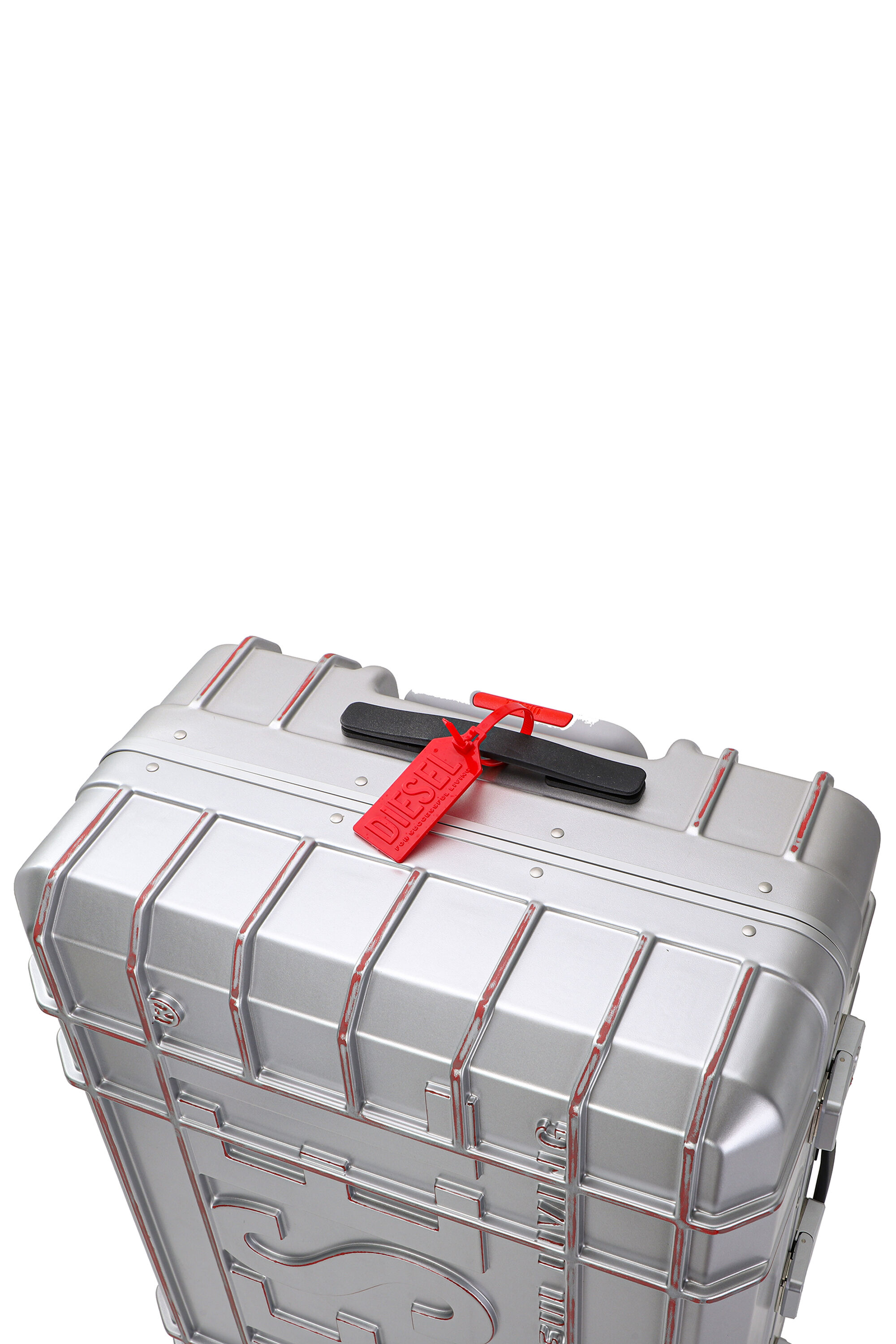 Diesel - DIESEL PC STRONG IMAGE TROLLEY- DSL003, Unisex's Rugged carry‑on suitcase 28" in Silver - 6