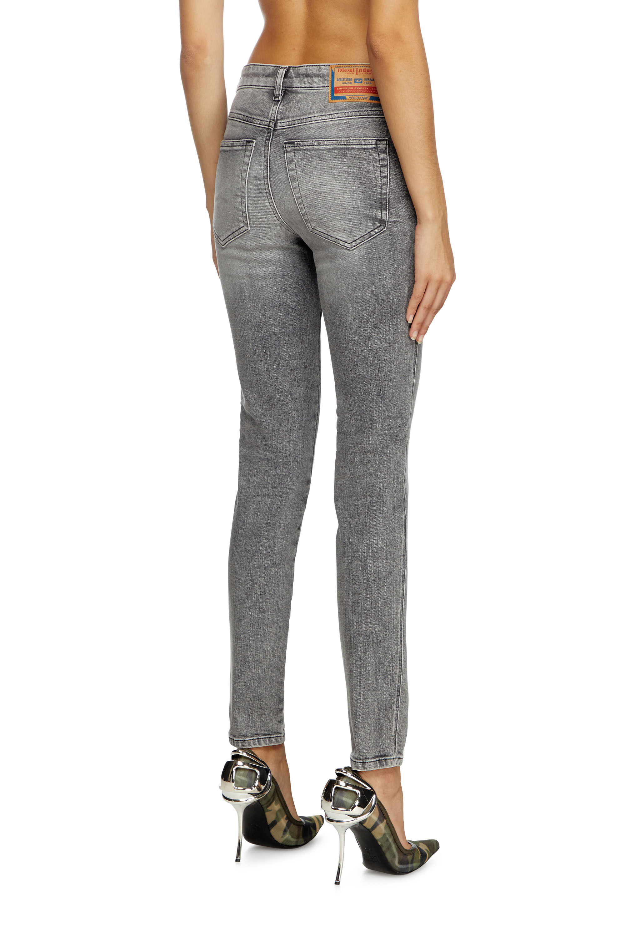 Diesel - Woman's Skinny Jeans 2015 Babhila 09L41, Light Grey - 4