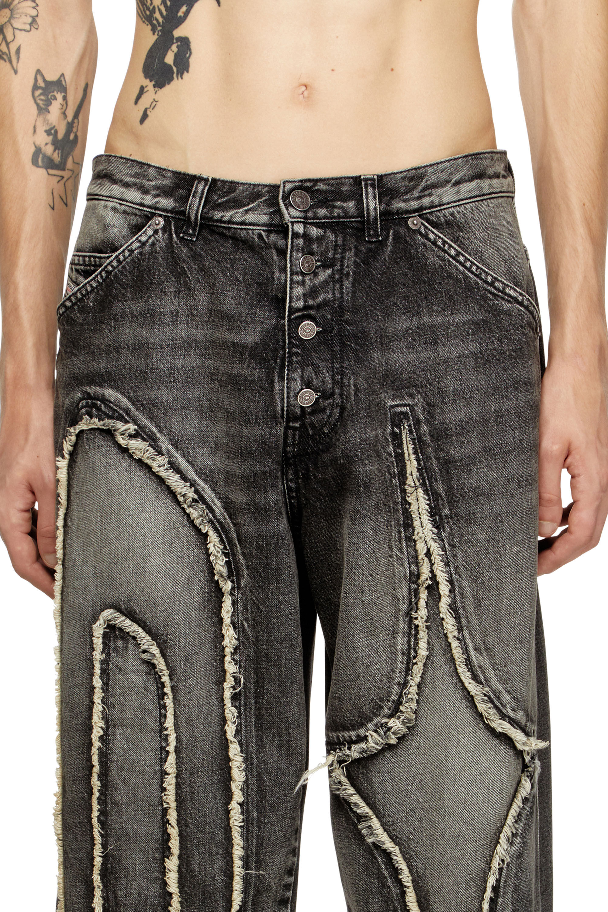 Diesel - Unisex's Straight Jeans D-ThugClub 0BEBT, Black/Dark grey - 5