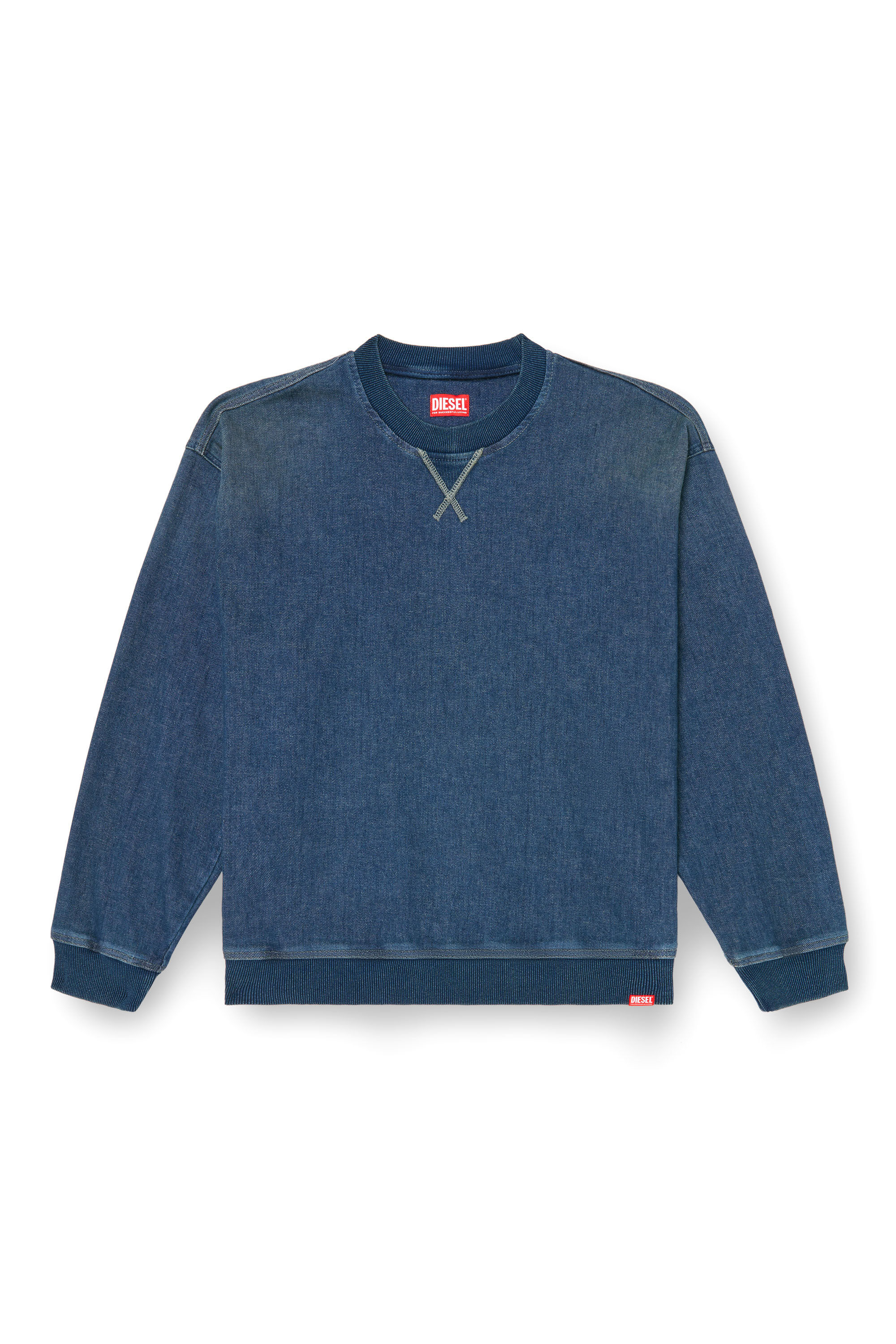 Women's Sweatshirt in Track Denim | Blue | Diesel
