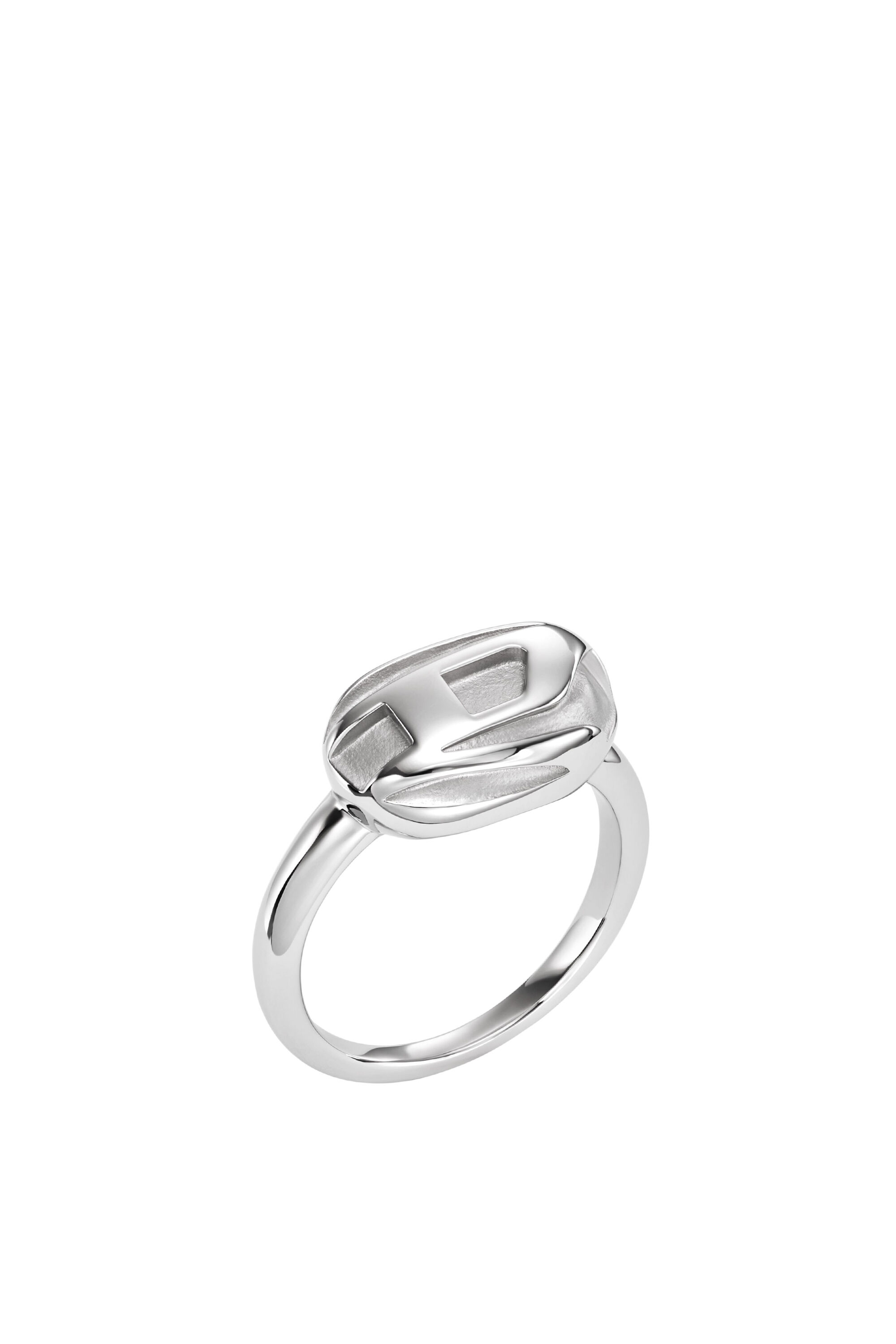 Diesel - DX1485, Man's Stainless steel signet ring in Silver - 1