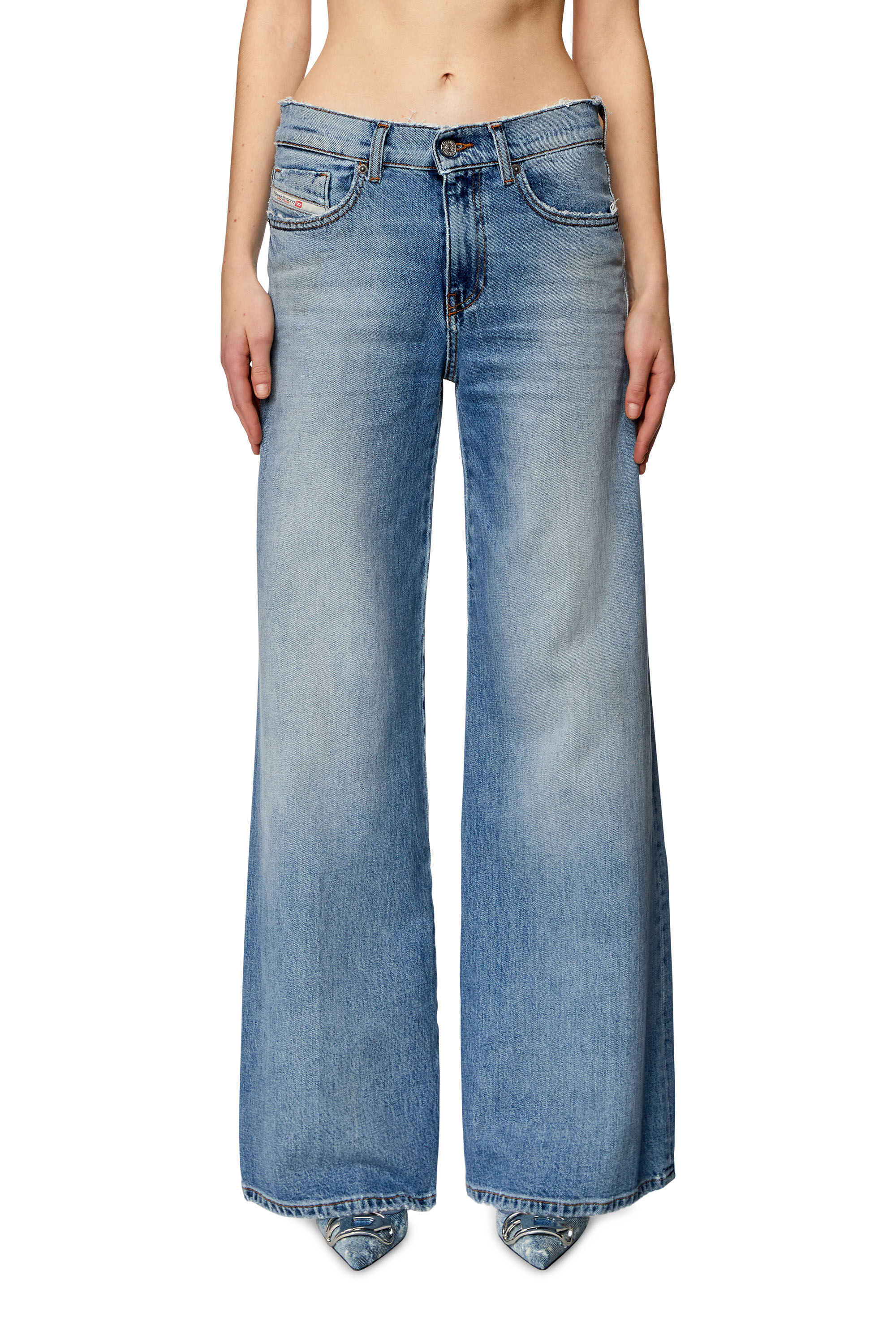 Diesel - Woman Bootcut and Flare Jeans 1978 D-Akemi 0DQAD, Light Blue - Image 1