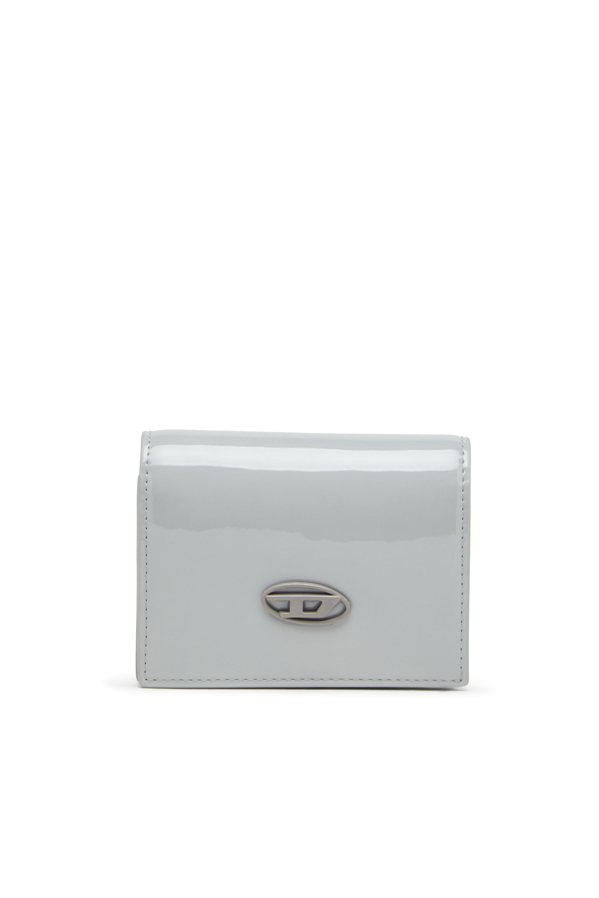 Diesel - PLAY BI FOLD III, Woman's Wallet in glossy PU in Grey - 1