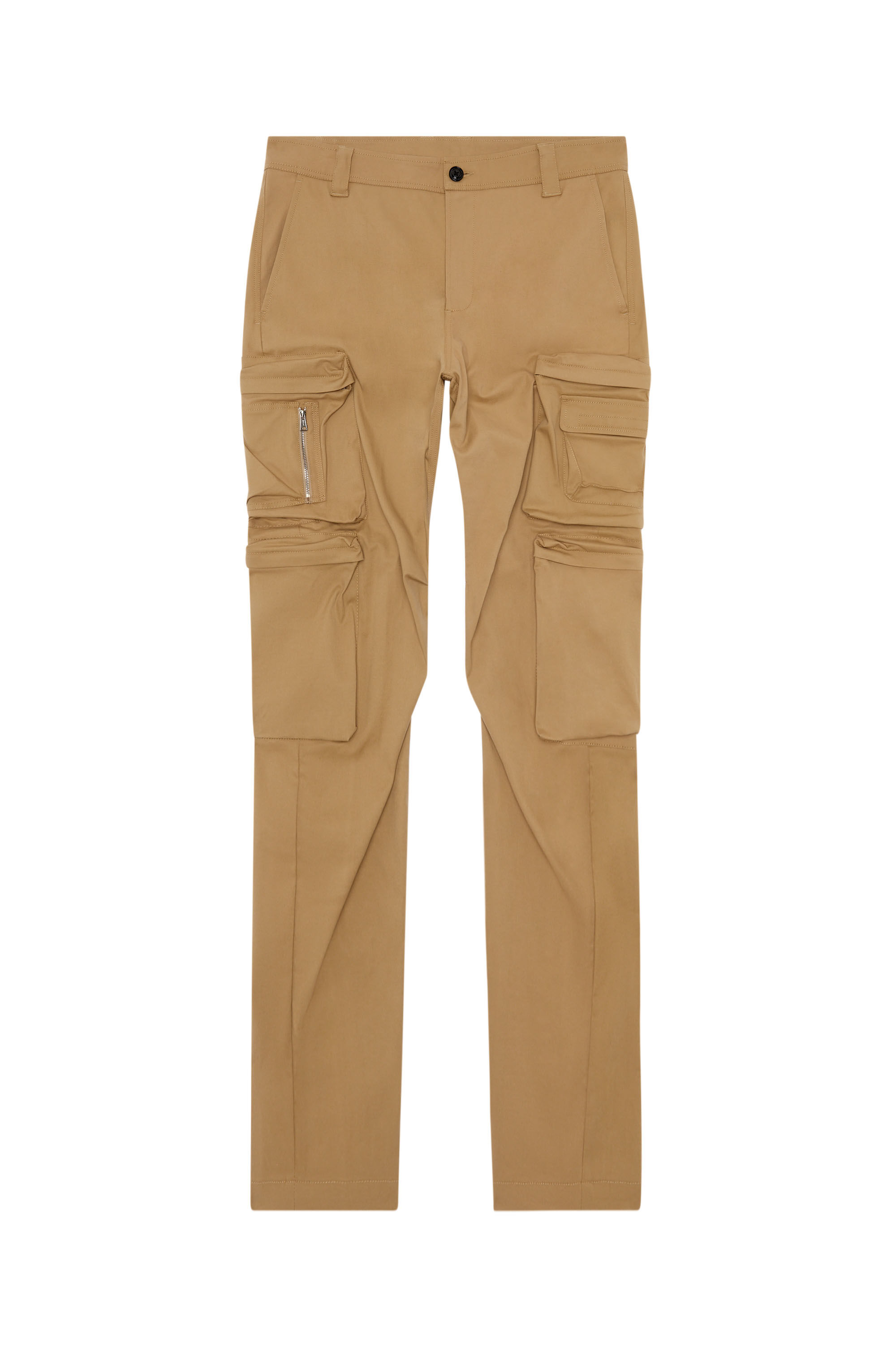 Diesel - P-ARLEM, Man Cargo pants with zip pocket in Brown - Image 4