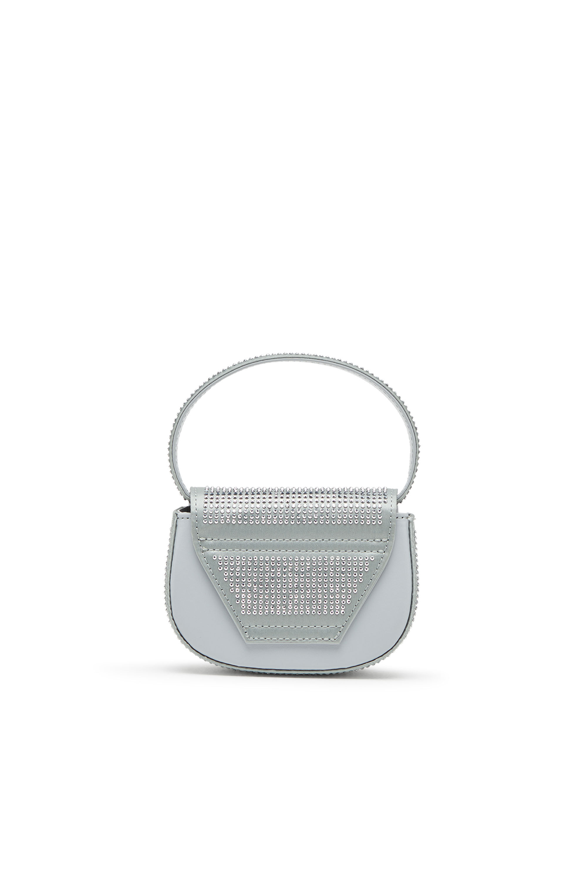 Diesel - 1DR XS, Woman 1DR XS Cross Bodybag - Iconic mini bag in crystal satin in Silver - Image 3