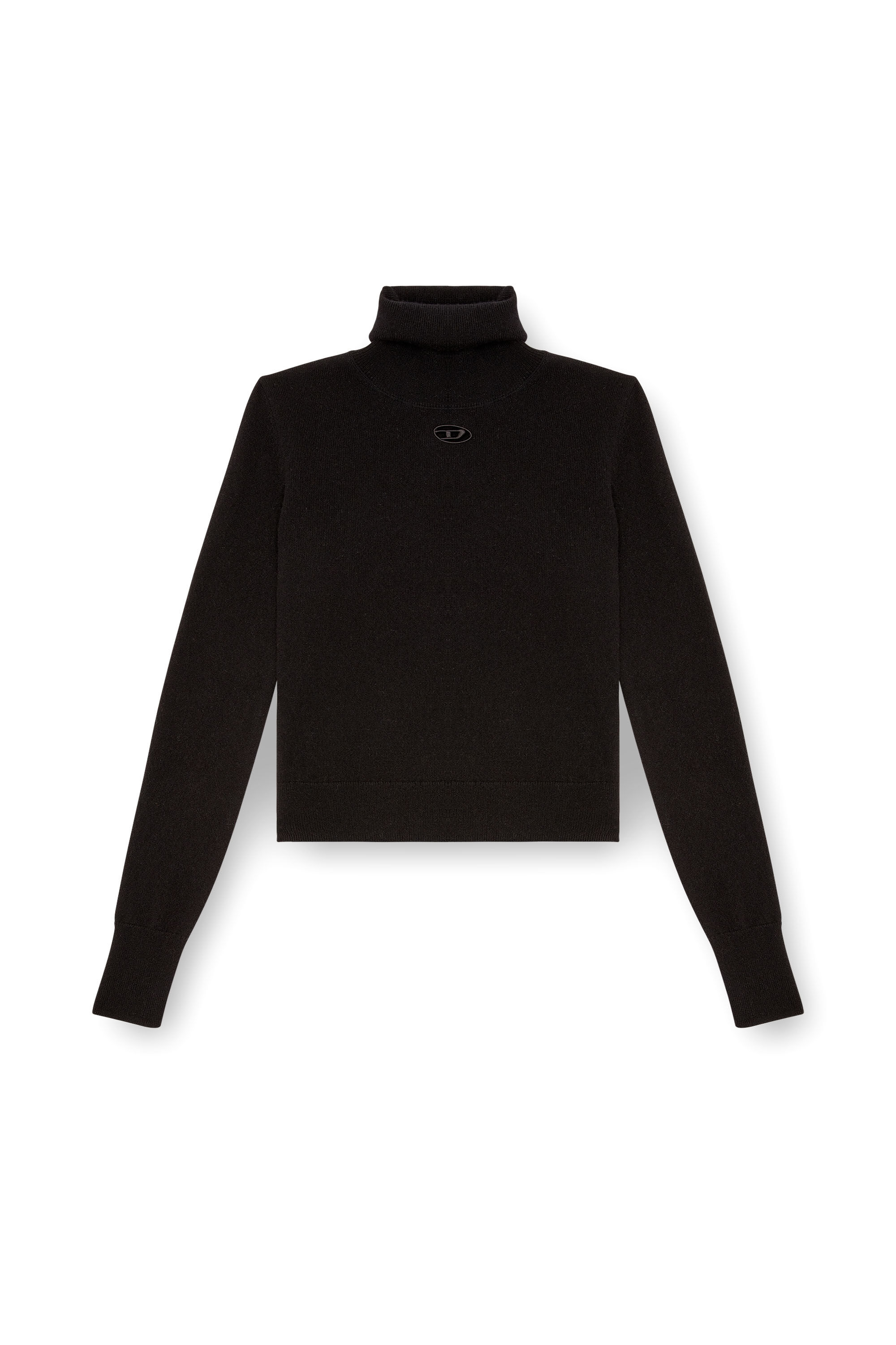 Diesel - M-AREESAX-TN, Woman Turtleneck jumper in wool and cashmere in Black - Image 2