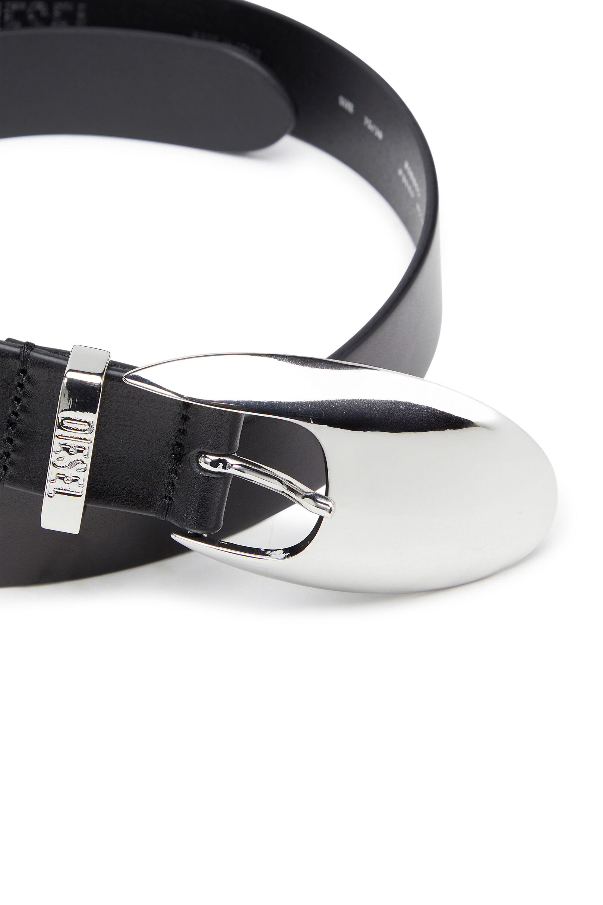 Diesel - B-ROP 30, Woman's 3cm belt in pull-up leather in Black - 3