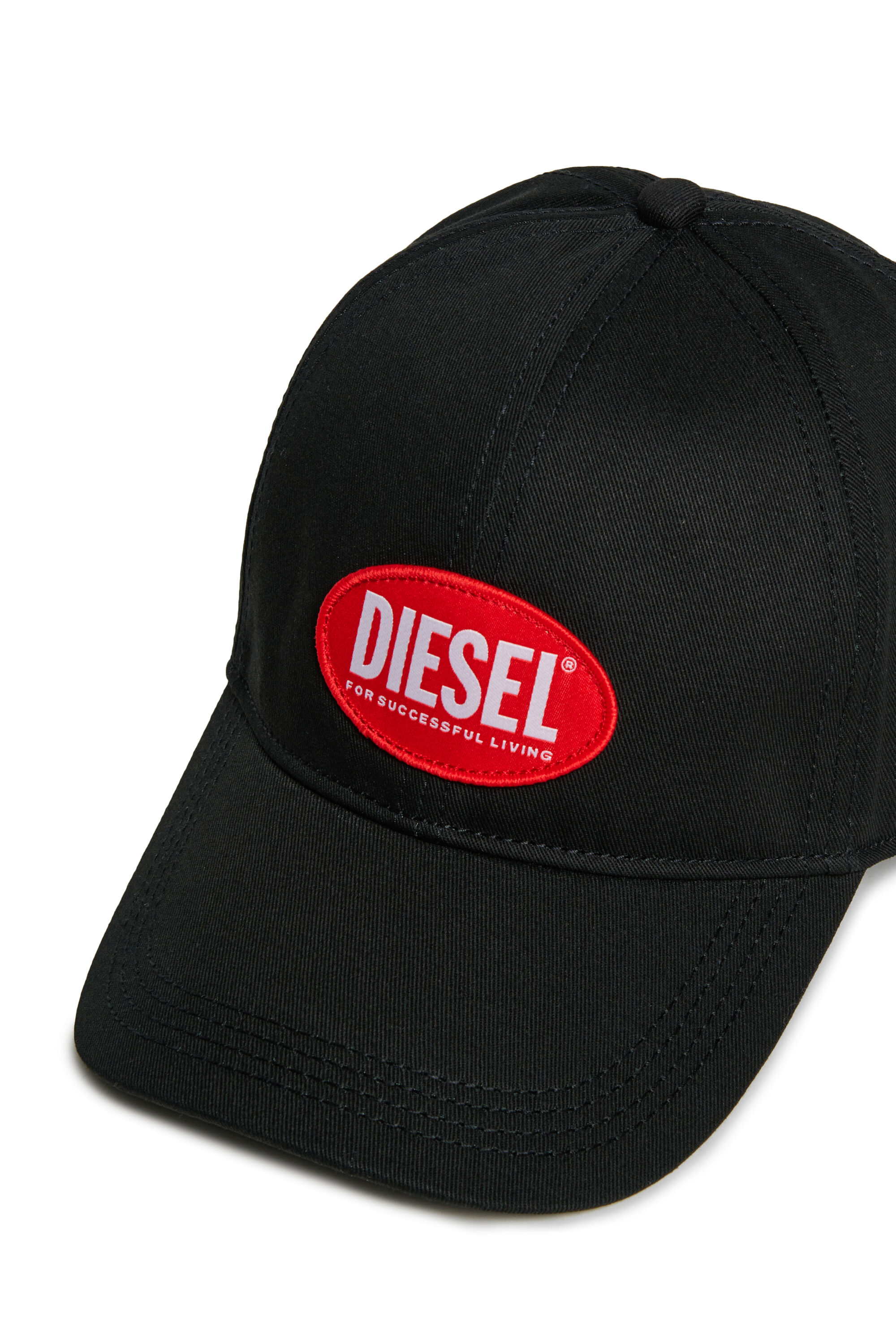 Diesel - FCORRYJACQWASH, Man's Cotton hat with logo in Black - 3