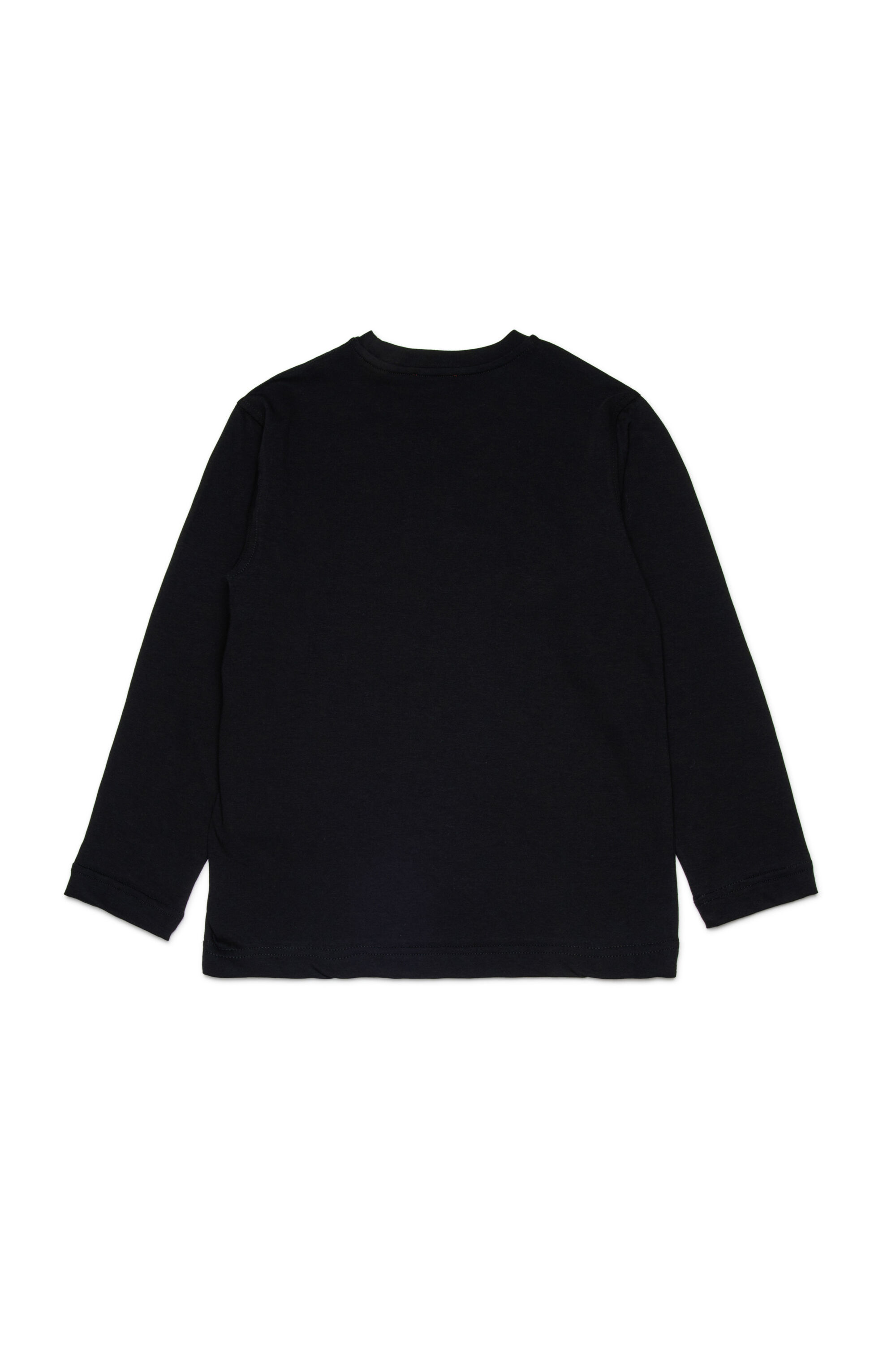 Diesel - TDROPS, Man's Cotton crew neck T-shirt with logo print in Black - 2