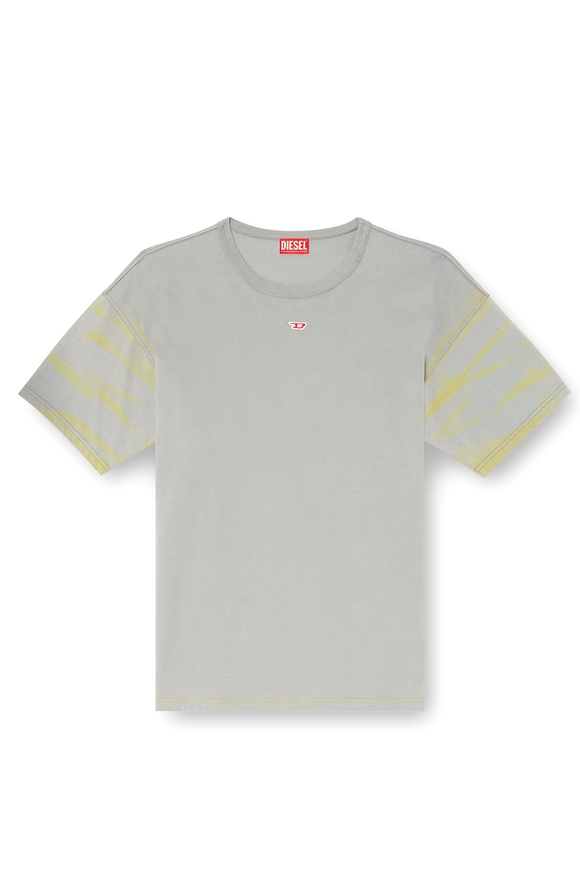 Diesel - T-ADJUST-R23, Man's T-shirt with spray effect in Grey - 2