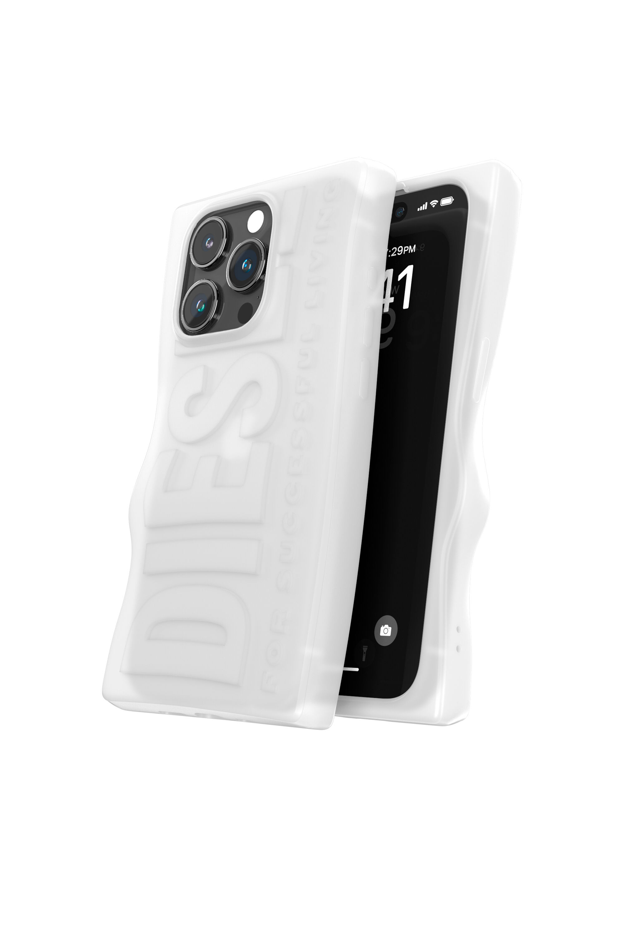 Diesel - 54124 MOULDED CASE, Unisex D By case iP15 Pro in White - Image 3