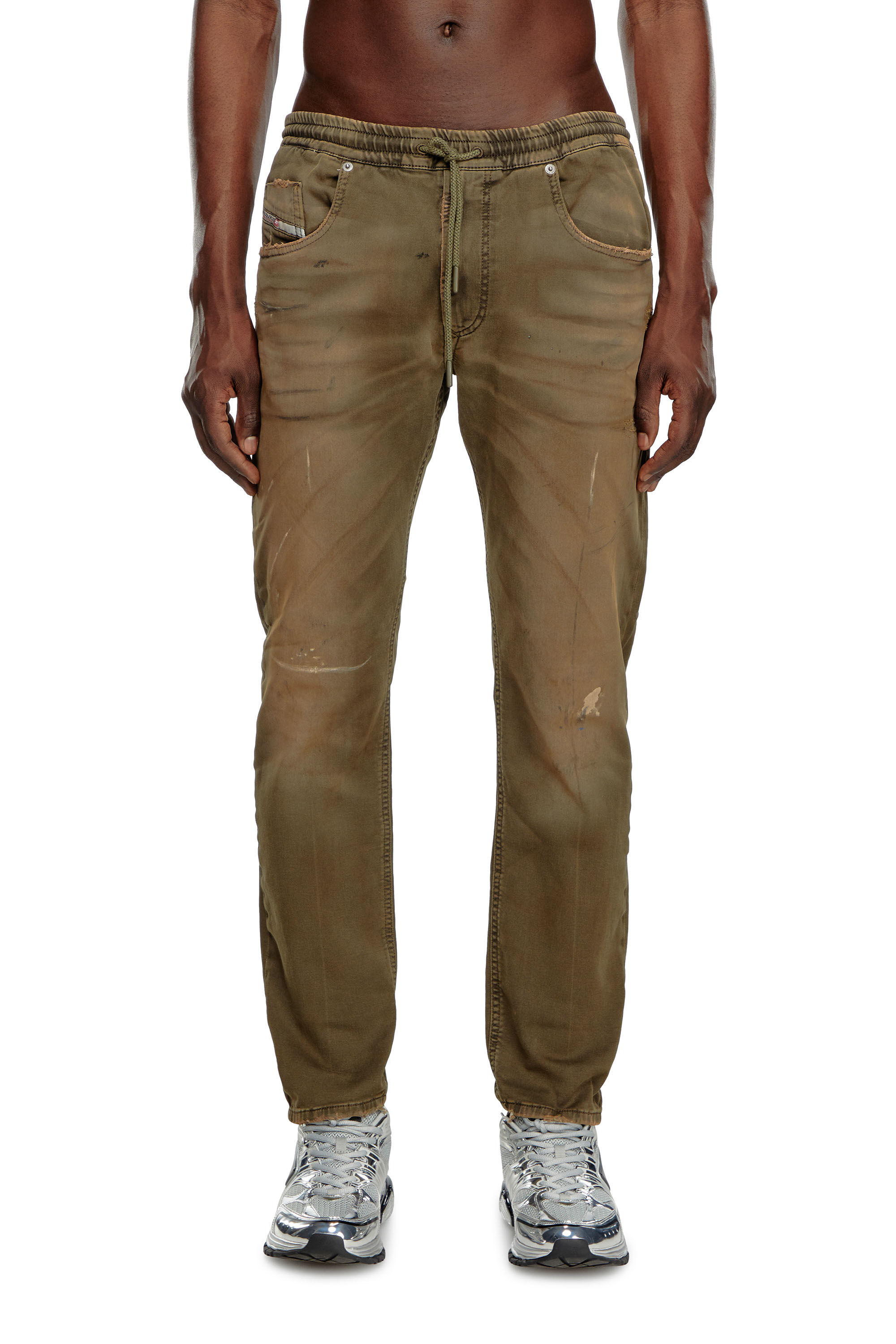 Diesel - Man Tapered 2030 D-Krooley Joggjeans® 068LW, Military Green - Image 3