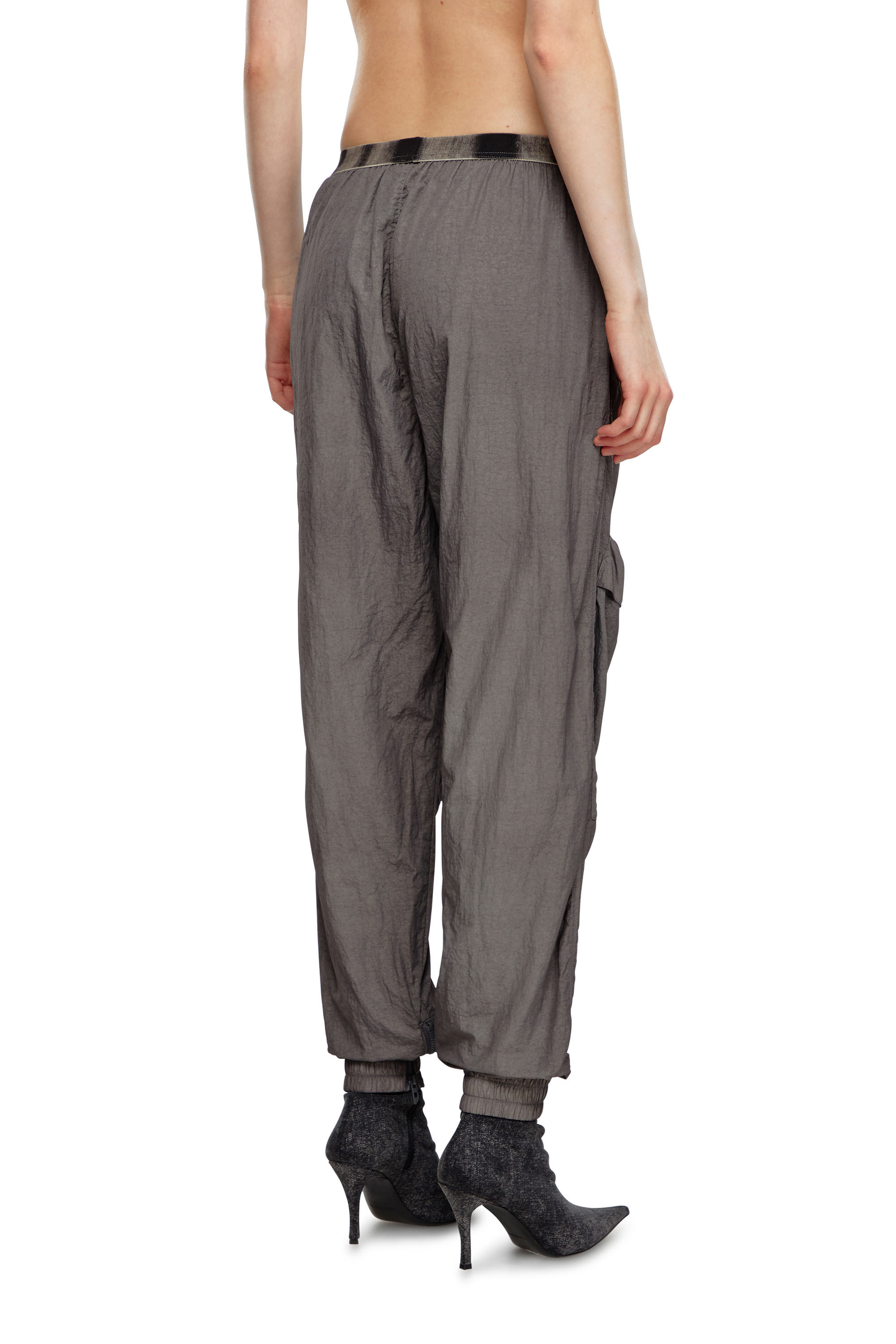 Diesel - P-ARADISE, Woman Cargo pants in faded nylon in Grey - Image 4