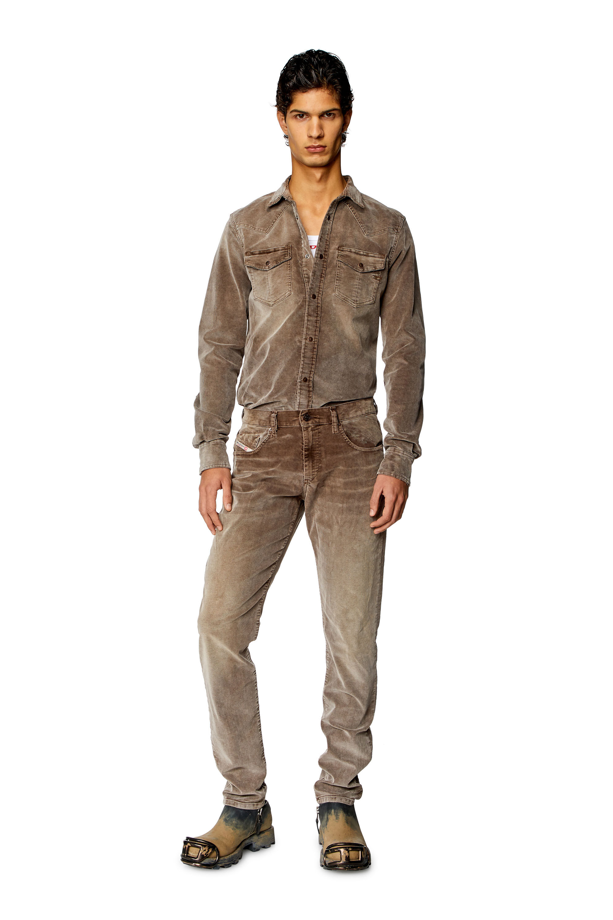 Diesel - Slim Jeans 2019 D-Strukt 068JF, Brown - Image 1