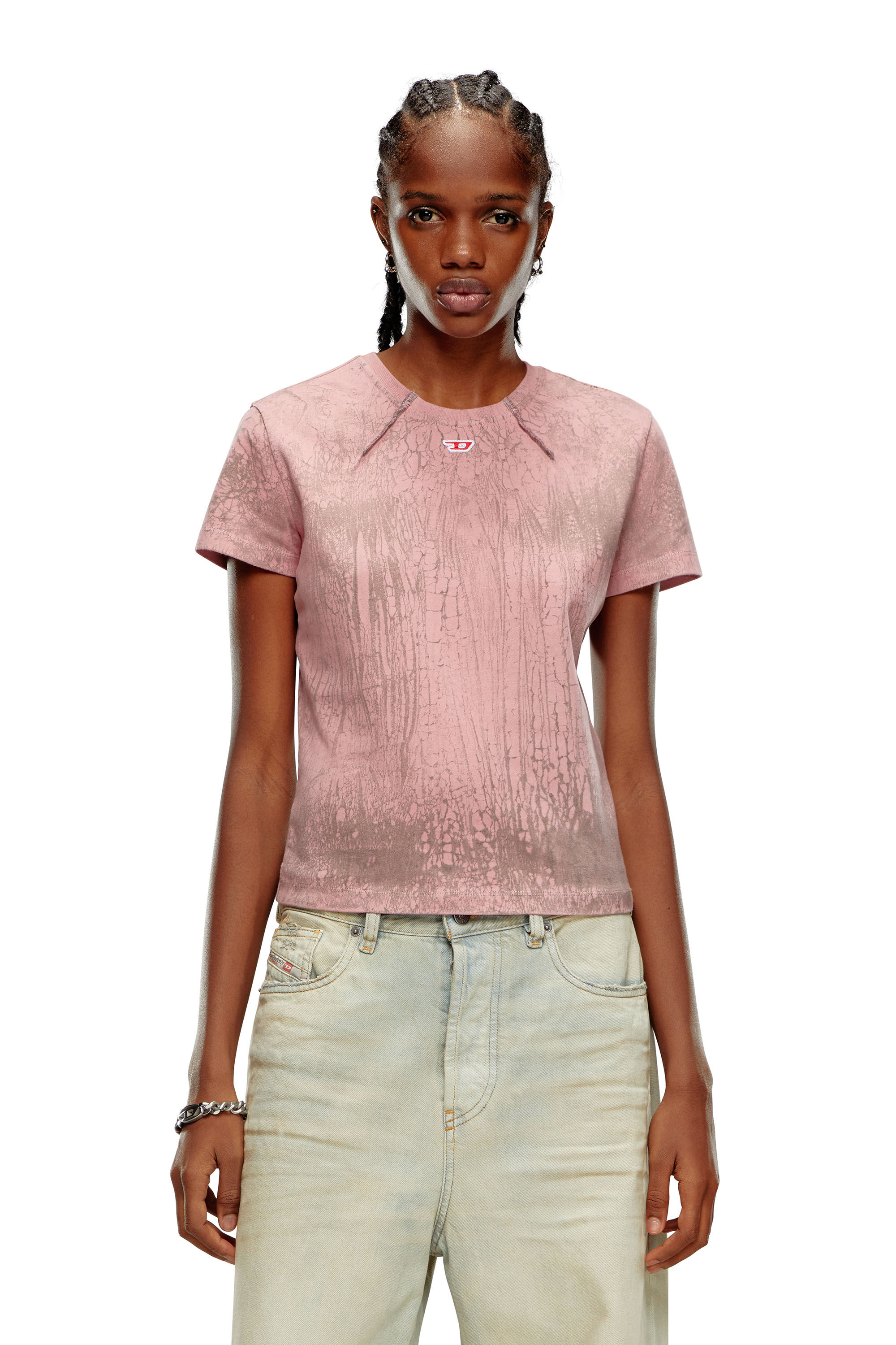 Diesel - T-UNCUTIE-LONG-N11, Pink - Image 3