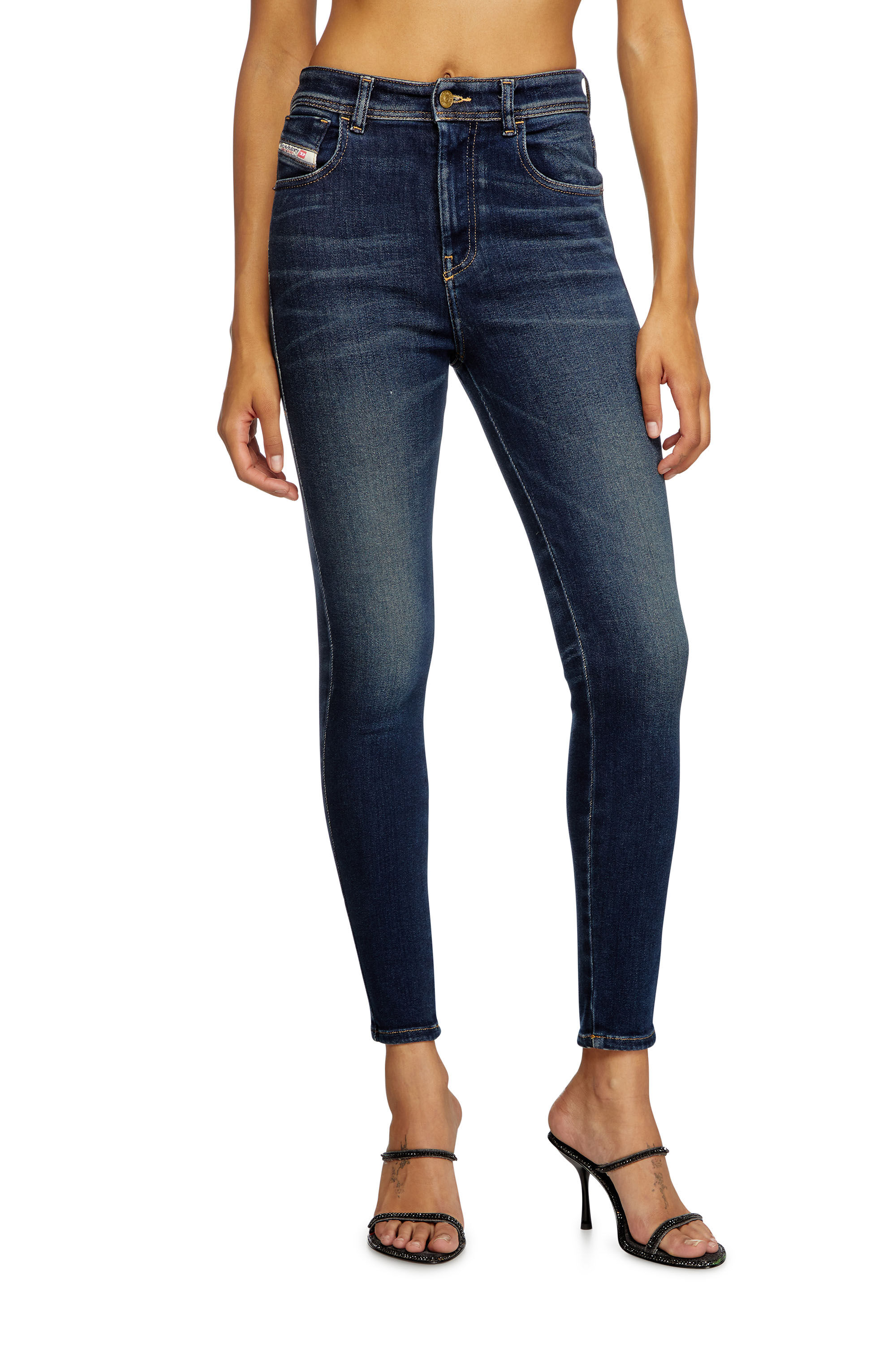 Diesel - Woman's Skinny Jeans 1984 Slandy-High 09J11, Dark Blue - 3