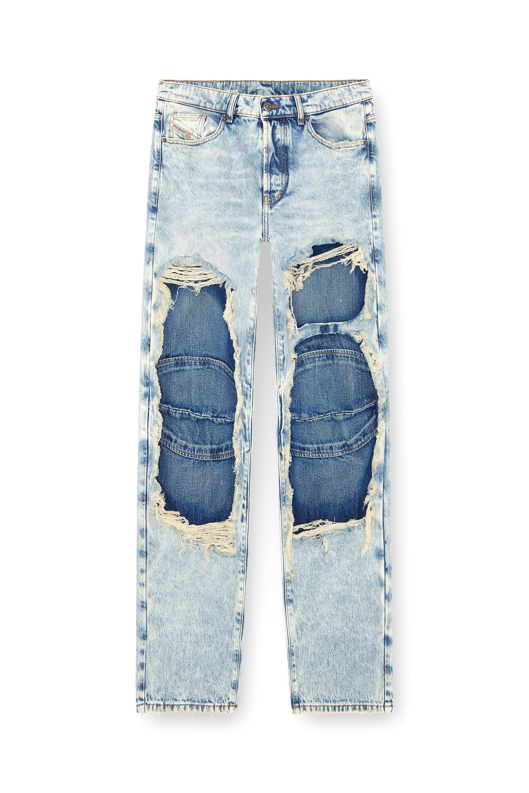 Diesel - Unisex's Relaxed Jeans D-Fire 0AJEN, Light Blue - 2