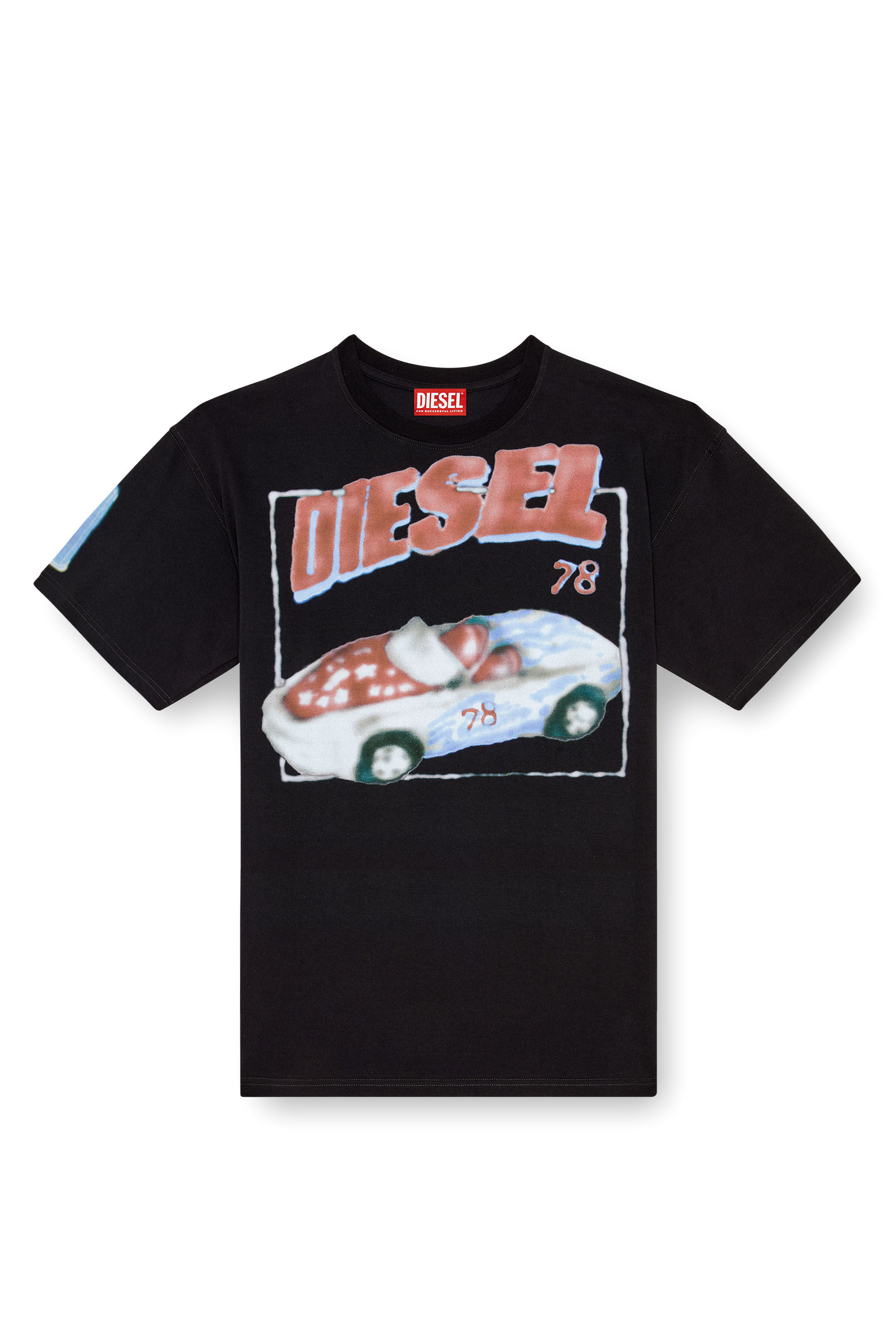 Diesel - T-BOXT-Q17, Man T-shirt with car print in Black - Image 2
