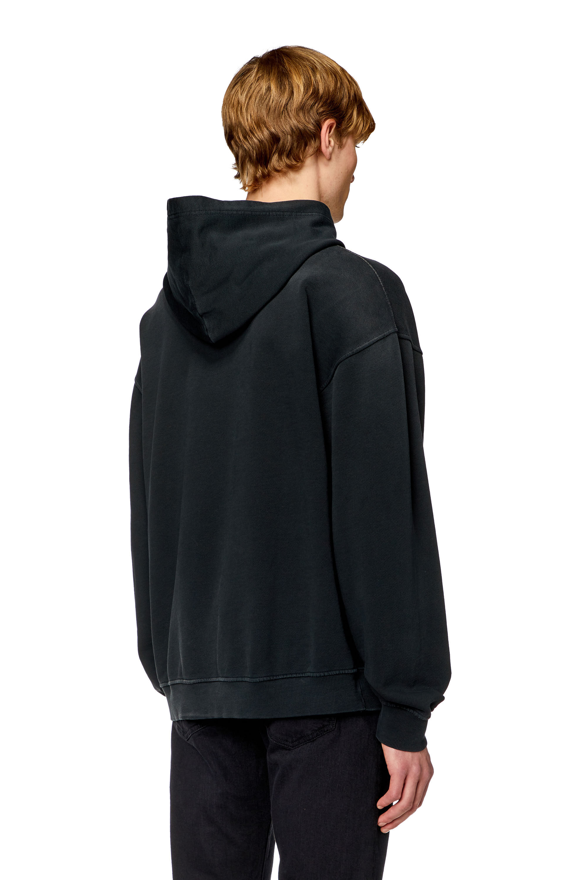 Diesel - S-BOXT-HOOD, Man College hoodie with LIES patches in Black - Image 2