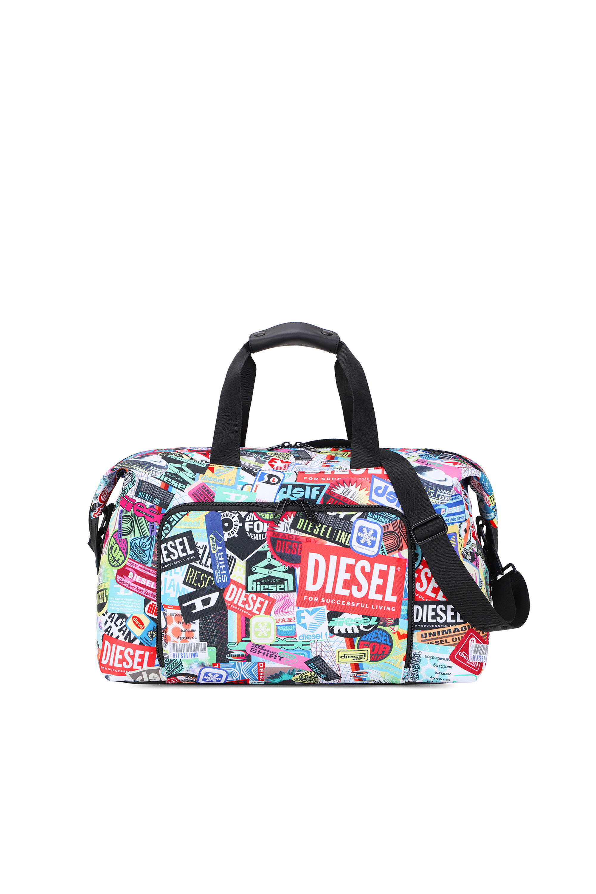 Diesel - DIESEL PC PRINTED DUFFLE-STICKERS- DSB00, Unisex's Pratical duffle bag with stickers in Multicolor - 1