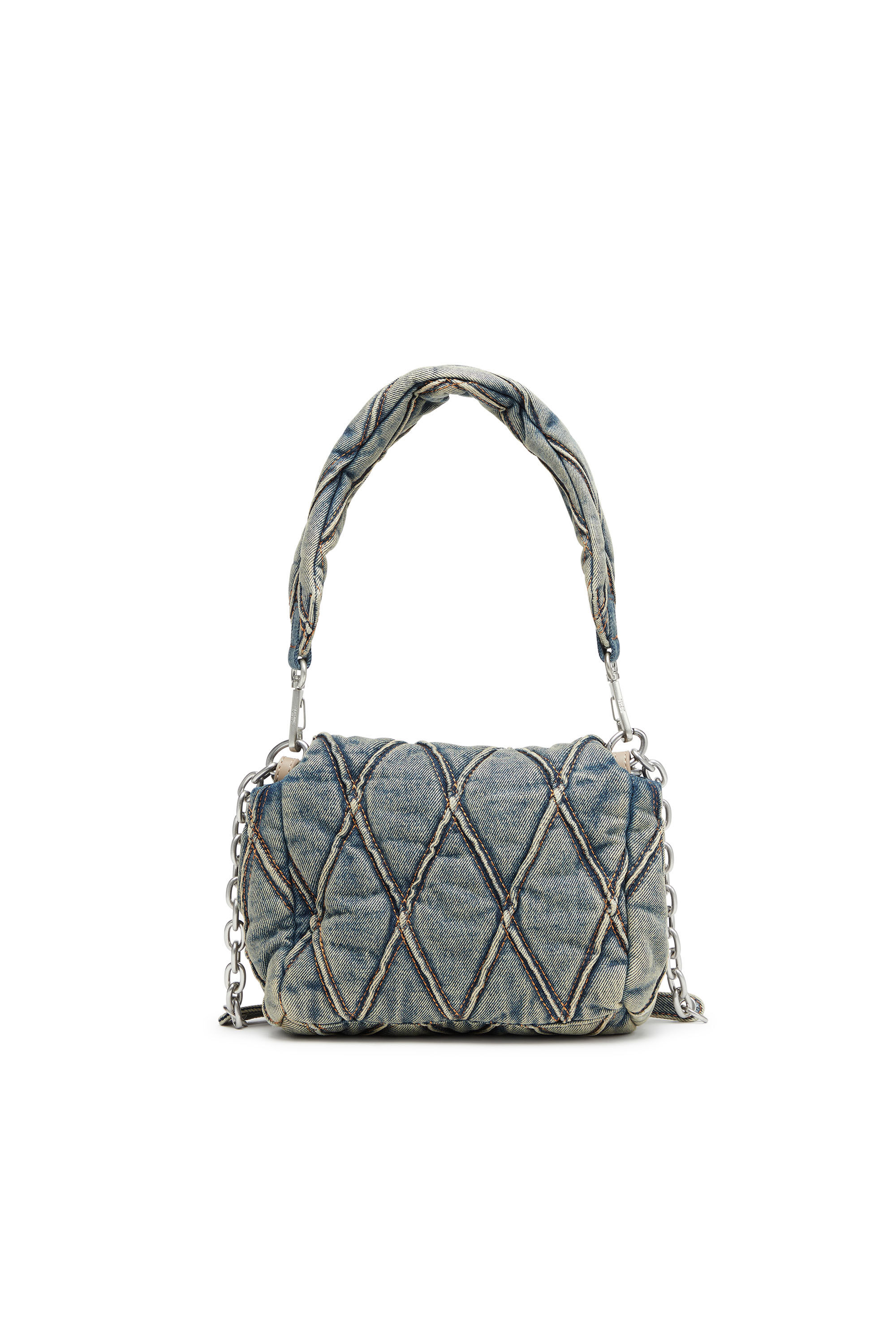 Women's Charm-D-Small shoulder bag in quilted denim | Blue