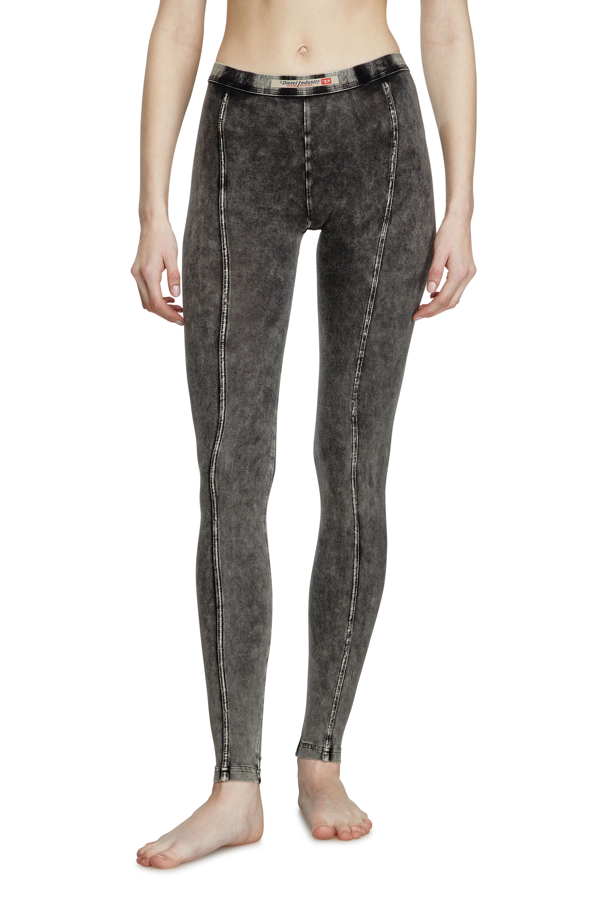 Diesel - ATHENA-DNM, Woman's Jeggings in denim-effect jersey in Black - 3