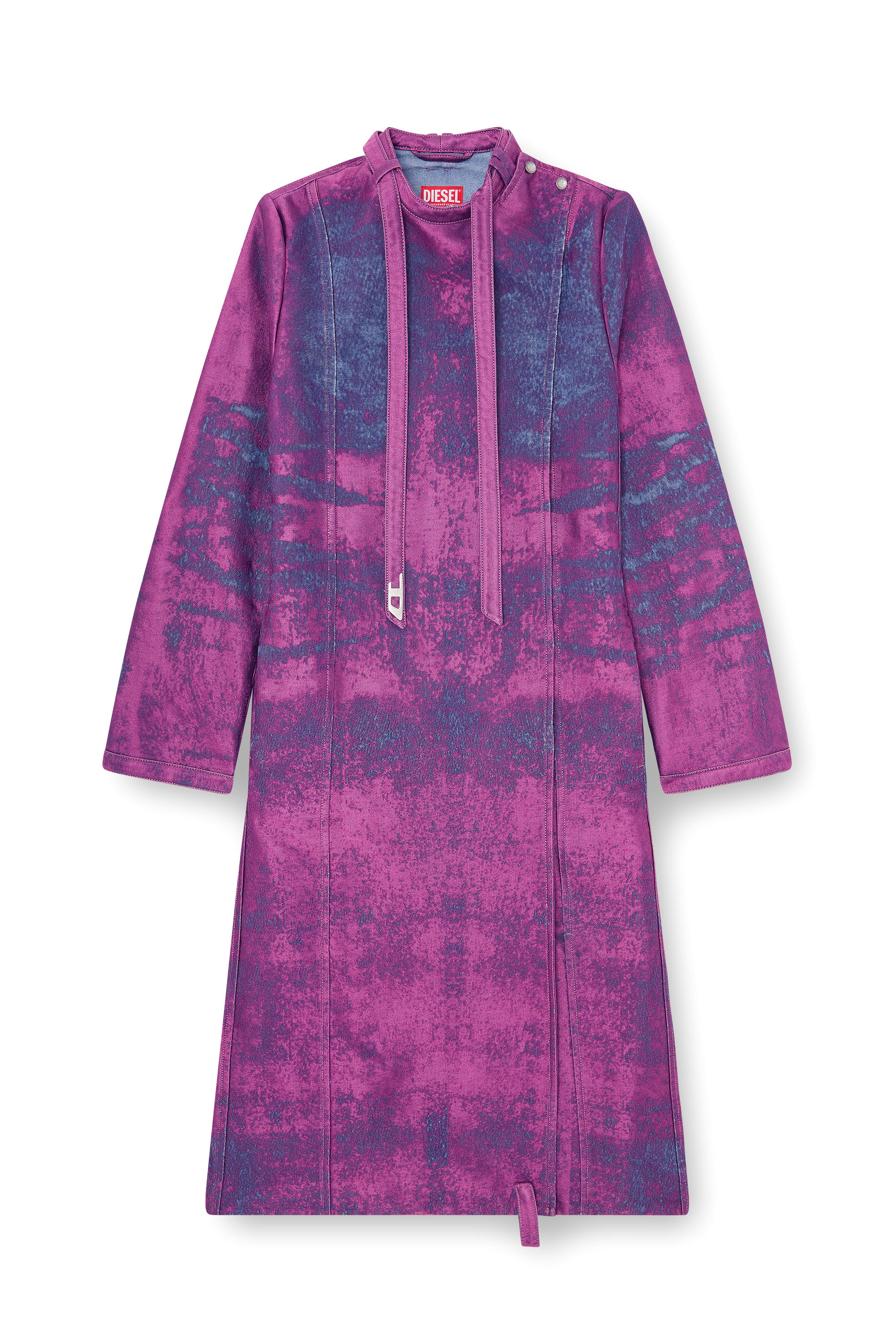 Diesel - DE-DELGAR-FSI, Woman's Coat in coloured satin denim in Violet - 3