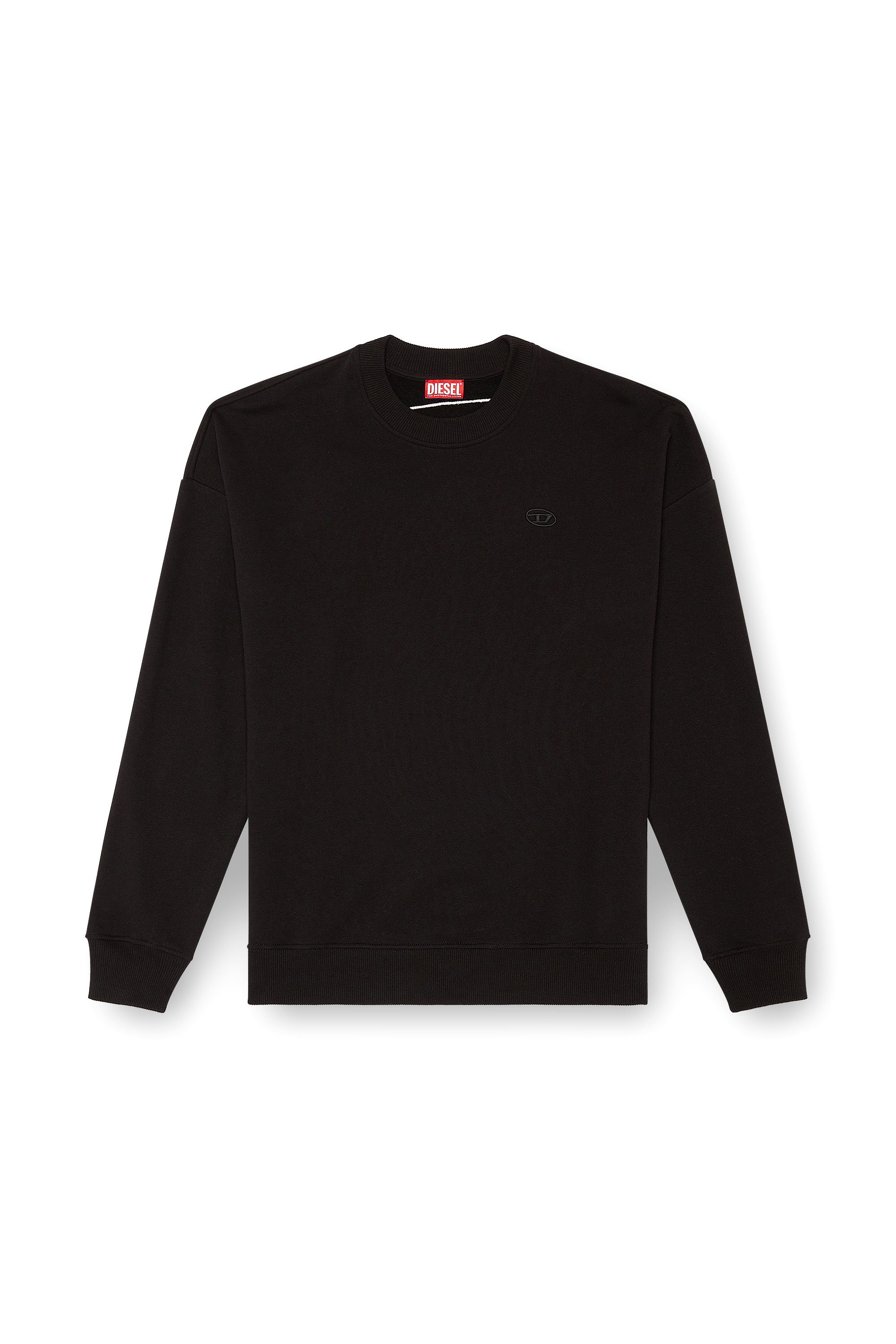 Diesel - S-ROB-MEGOVAL-D, Man's Sweatshirt with logo embroidery in Black - 2