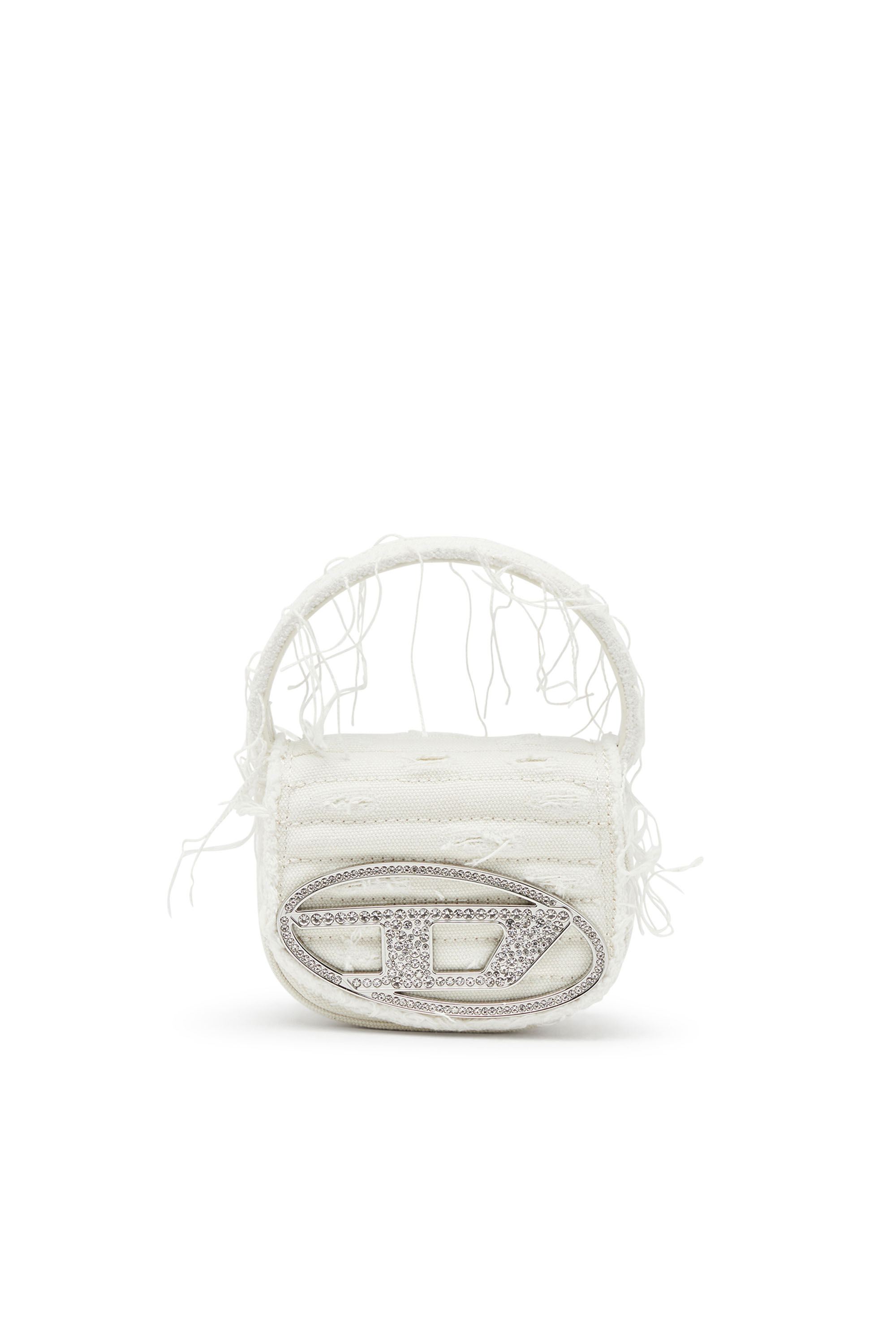 Diesel - 1DR XS, Woman's 1DR XS-Iconic mini bag in canvas and leather in White - 2