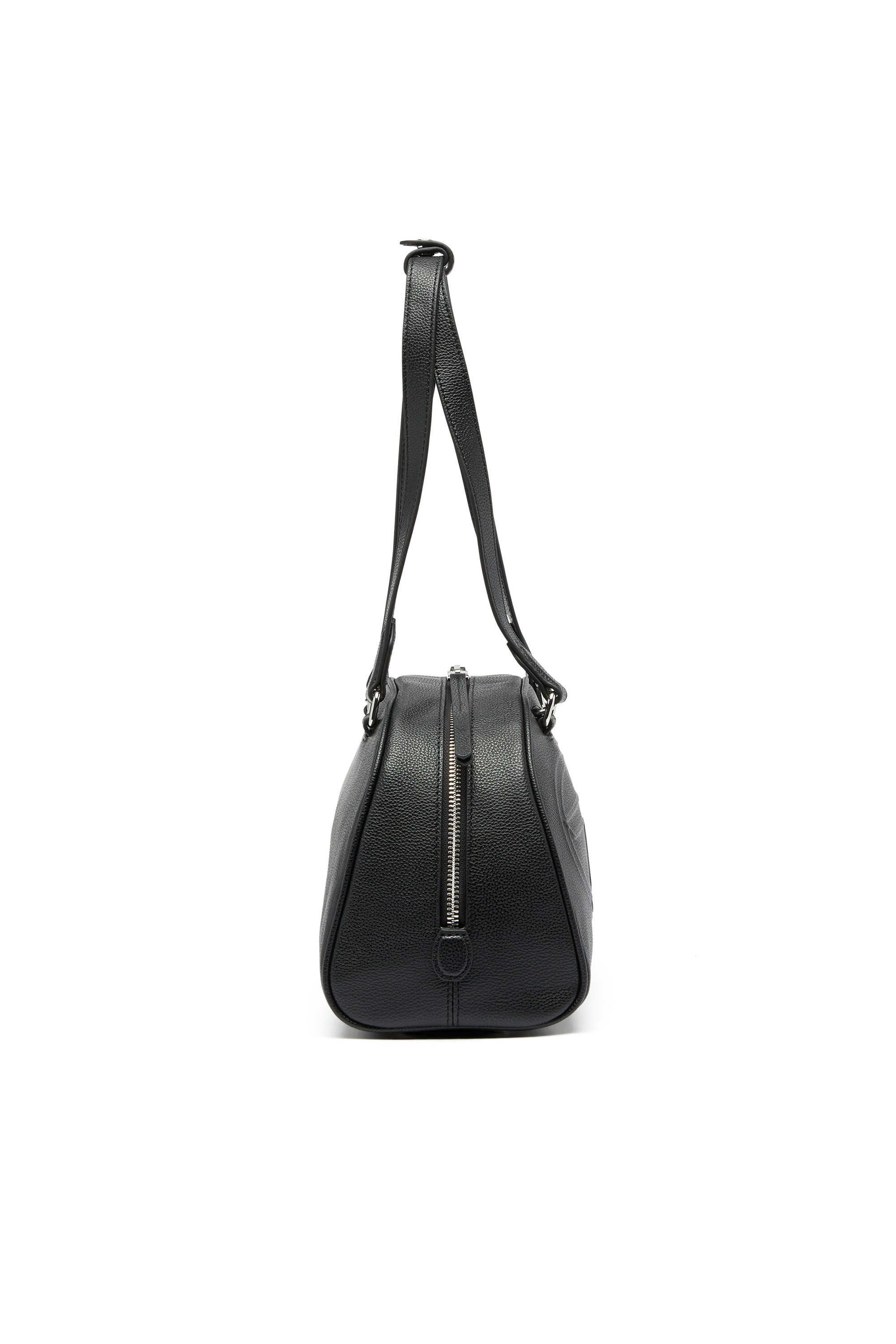 Diesel - 1DR DOME SHOULDER, Unisex's 1DR Dome - Leather Boston bag with embossed logo in Black - 5