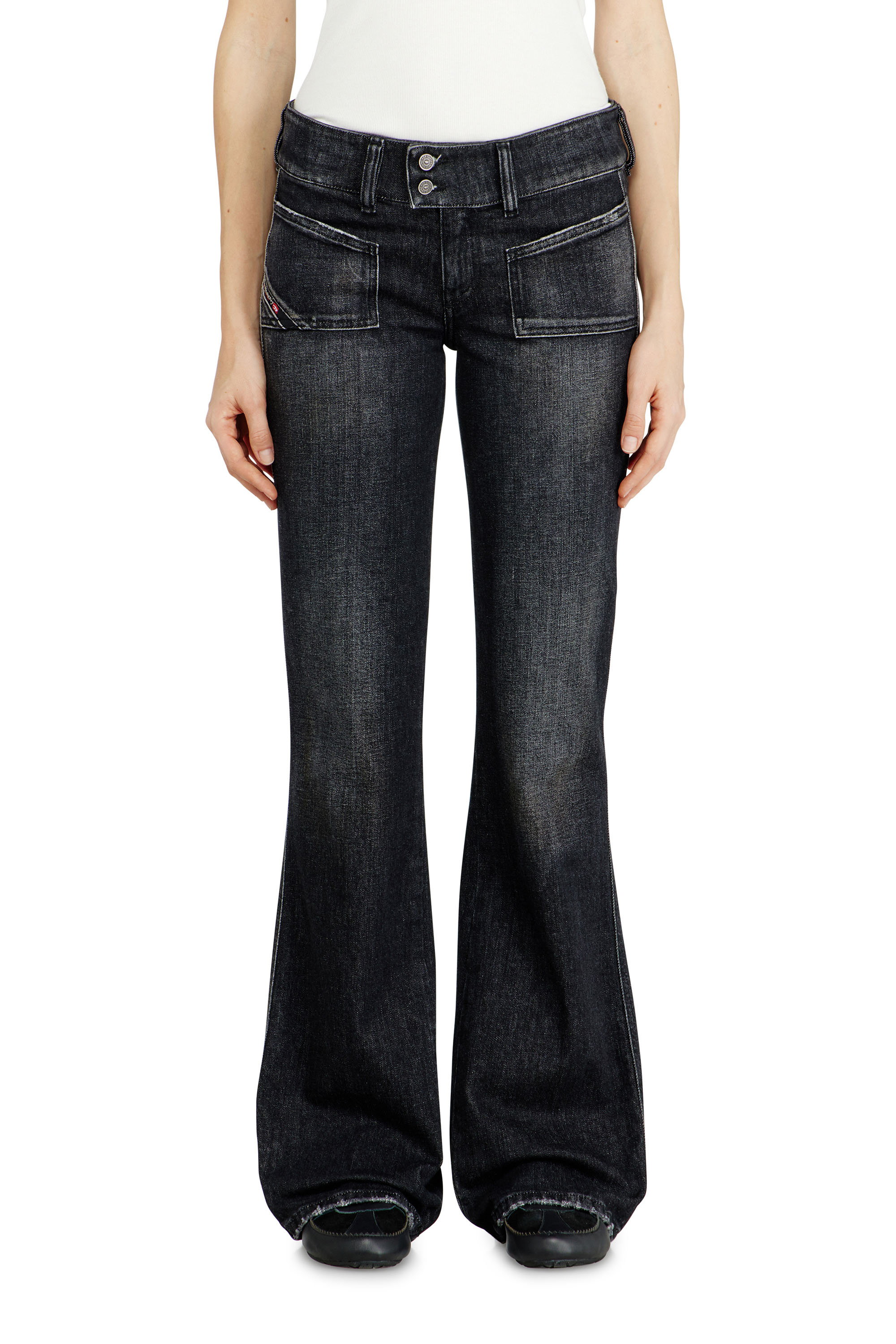Diesel - Woman's Bootcut Jeans D-Hush 09N50, Black/Dark grey - 2