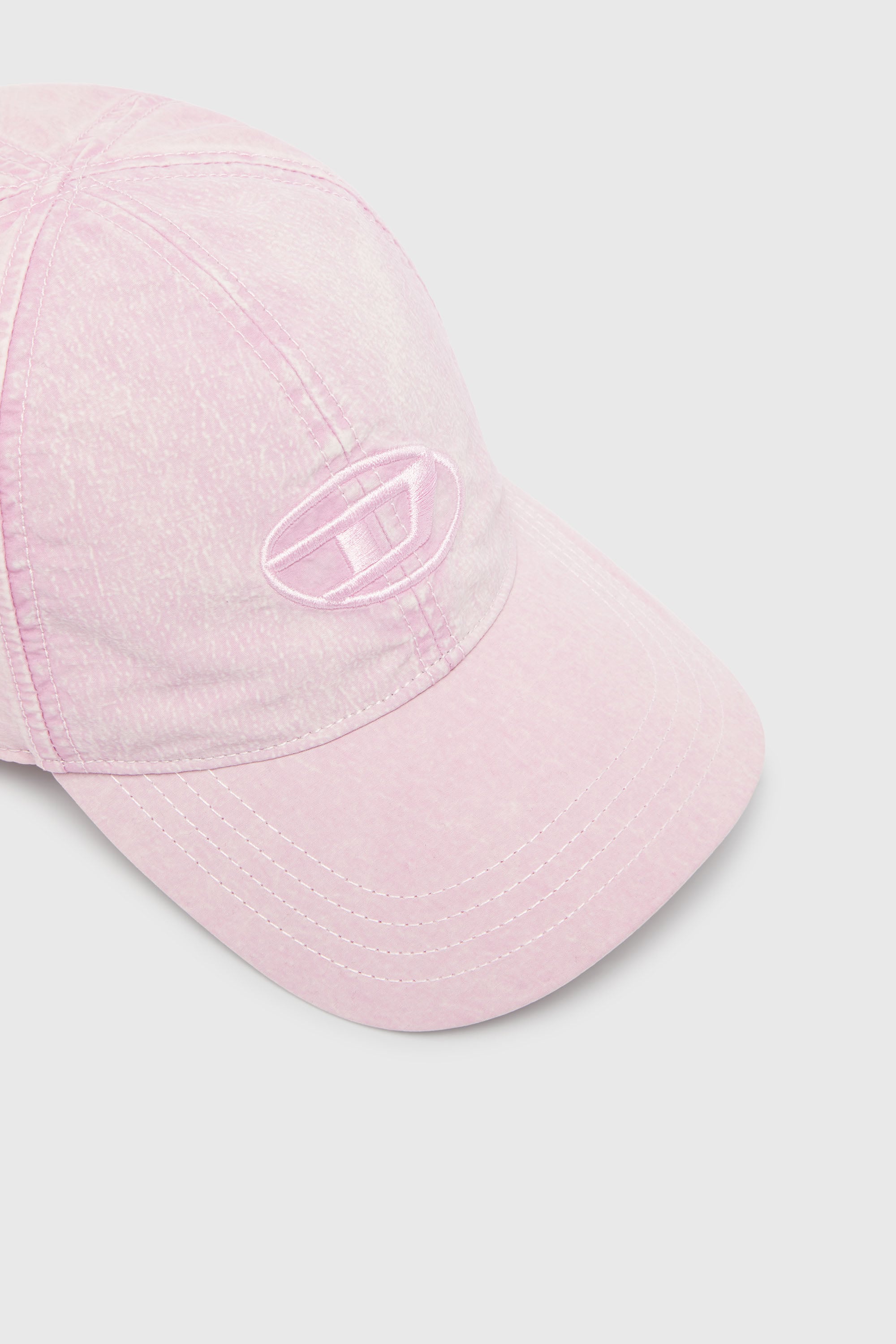 Diesel - C-NYLOFF, Man's Baseball cap with embroidered Oval D in Pink - 3