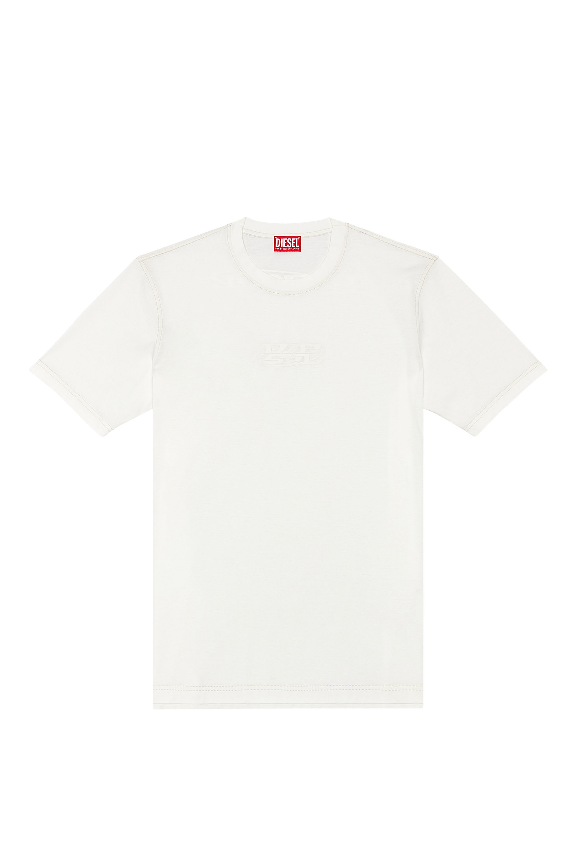 Diesel - T-MUST-SLITS-N, Man Logo-print T-shirt in mercerised cotton in White - Image 3