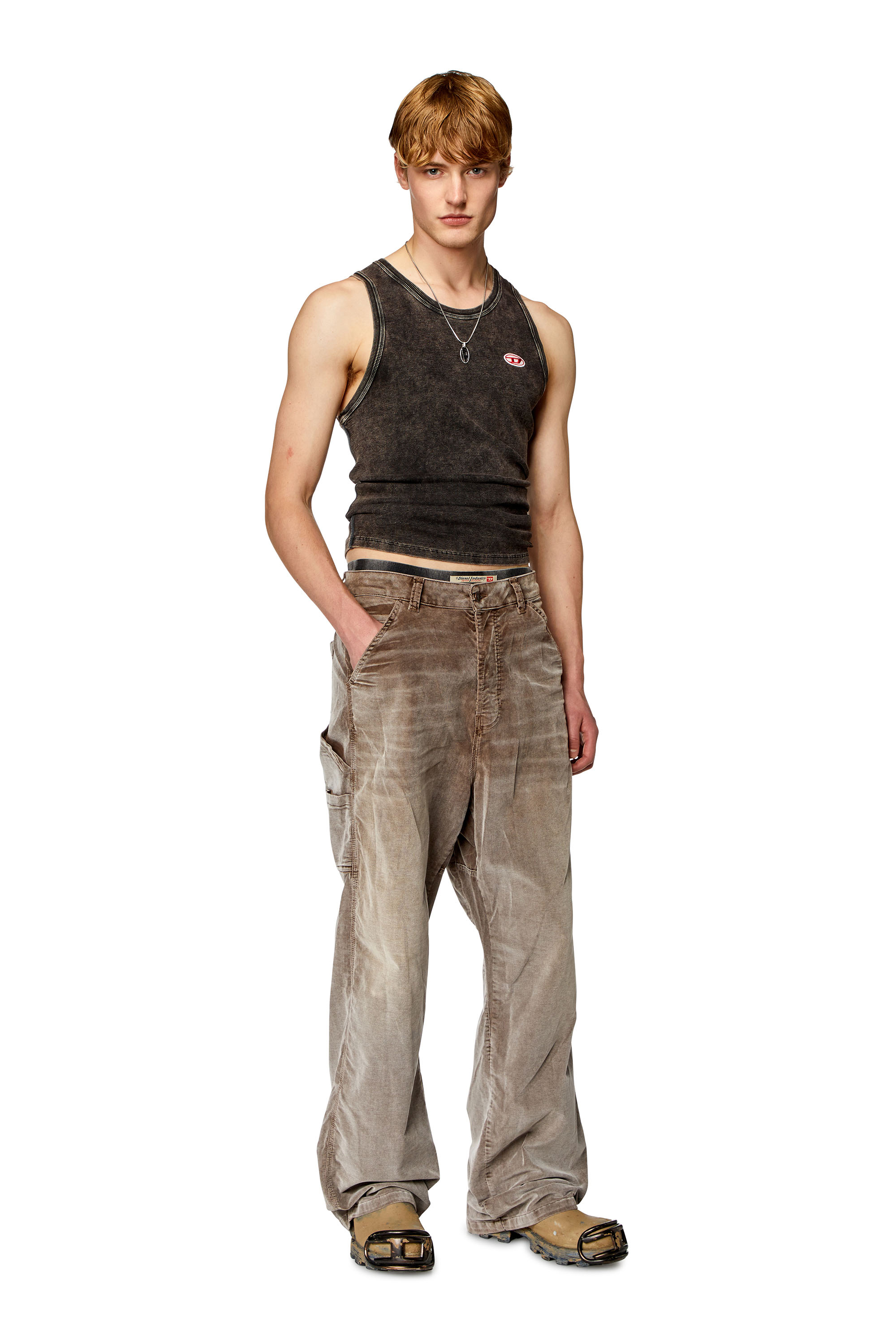Diesel - Man Straight Jeans D-Livery 068JF, Brown - Image 2