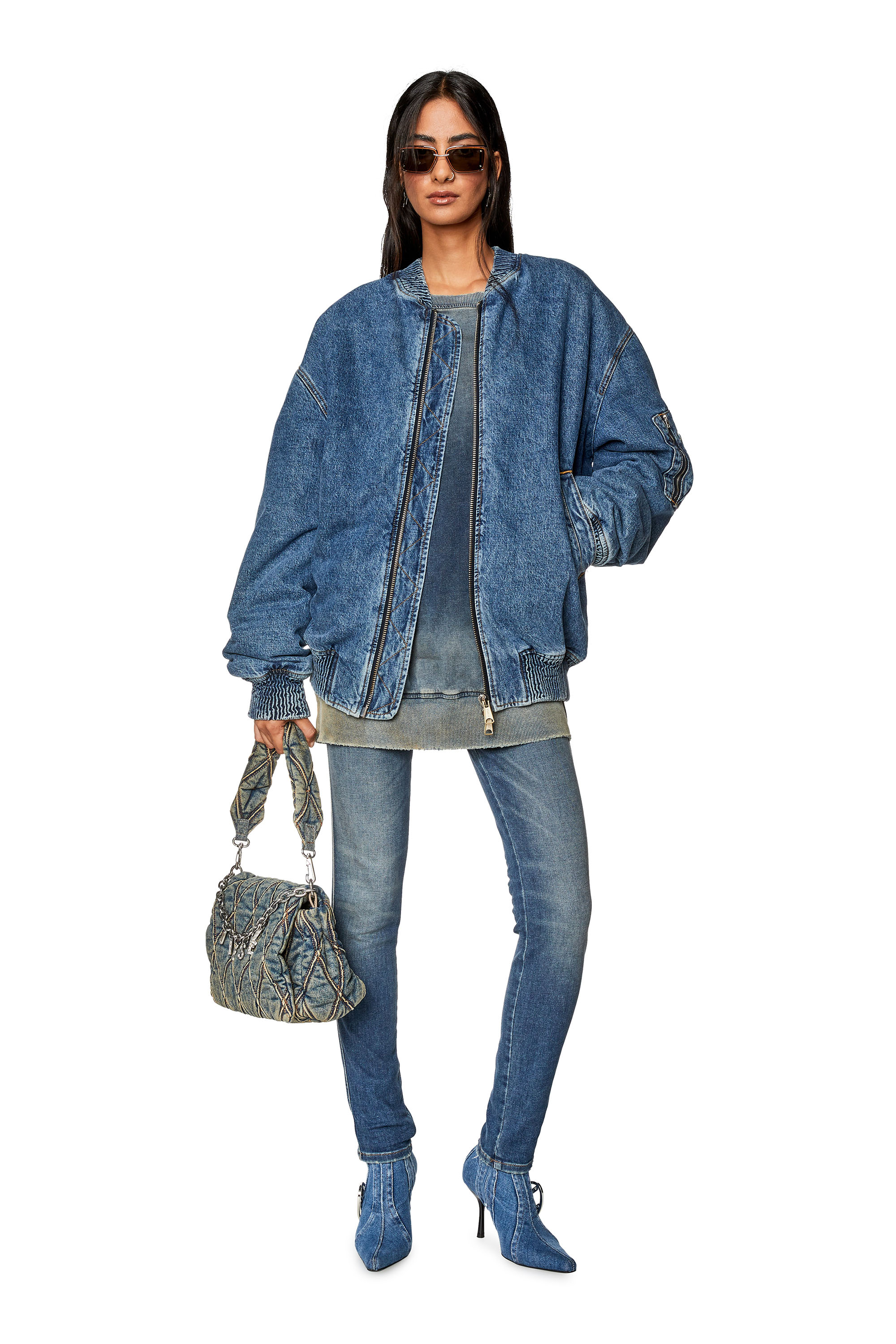 Diesel - Skinny Jeans 2015 Babhila 09G71, Dark Blue - Image 2