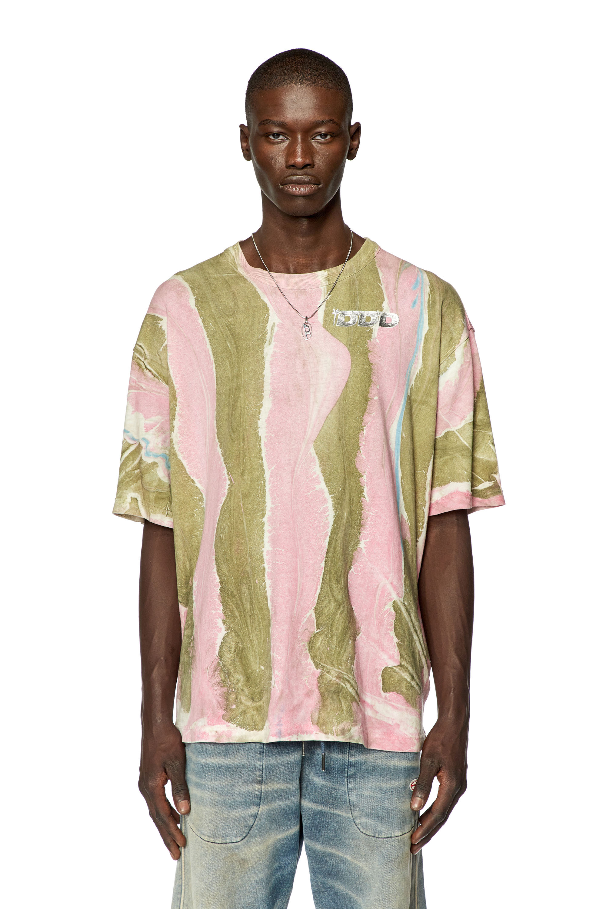 Diesel - T-WASH-L2, Green/Pink - Image 1