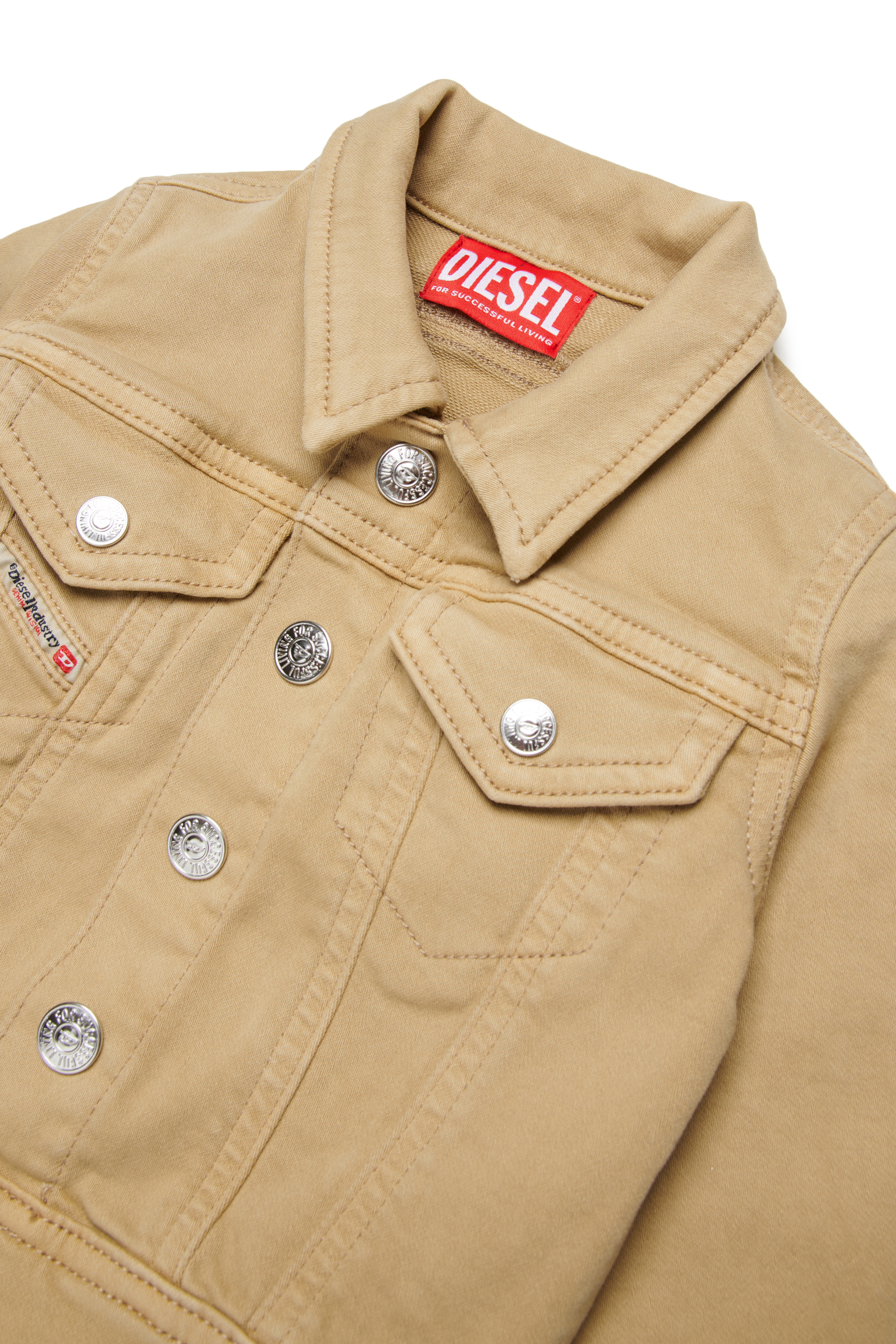 Diesel - JAROMYB JJJ, Unisex's JoggJeans jacket with chest pockets in Light Brown - 3