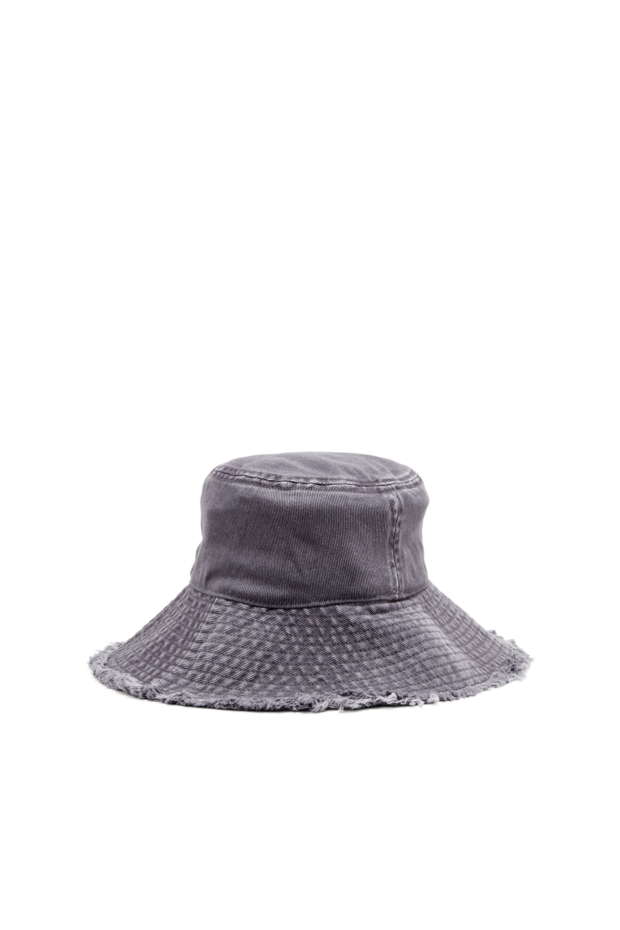 Diesel - C-BUCKET-UTLT, Woman's Bucket hat with cut-out embroidered logo in Grey - 2